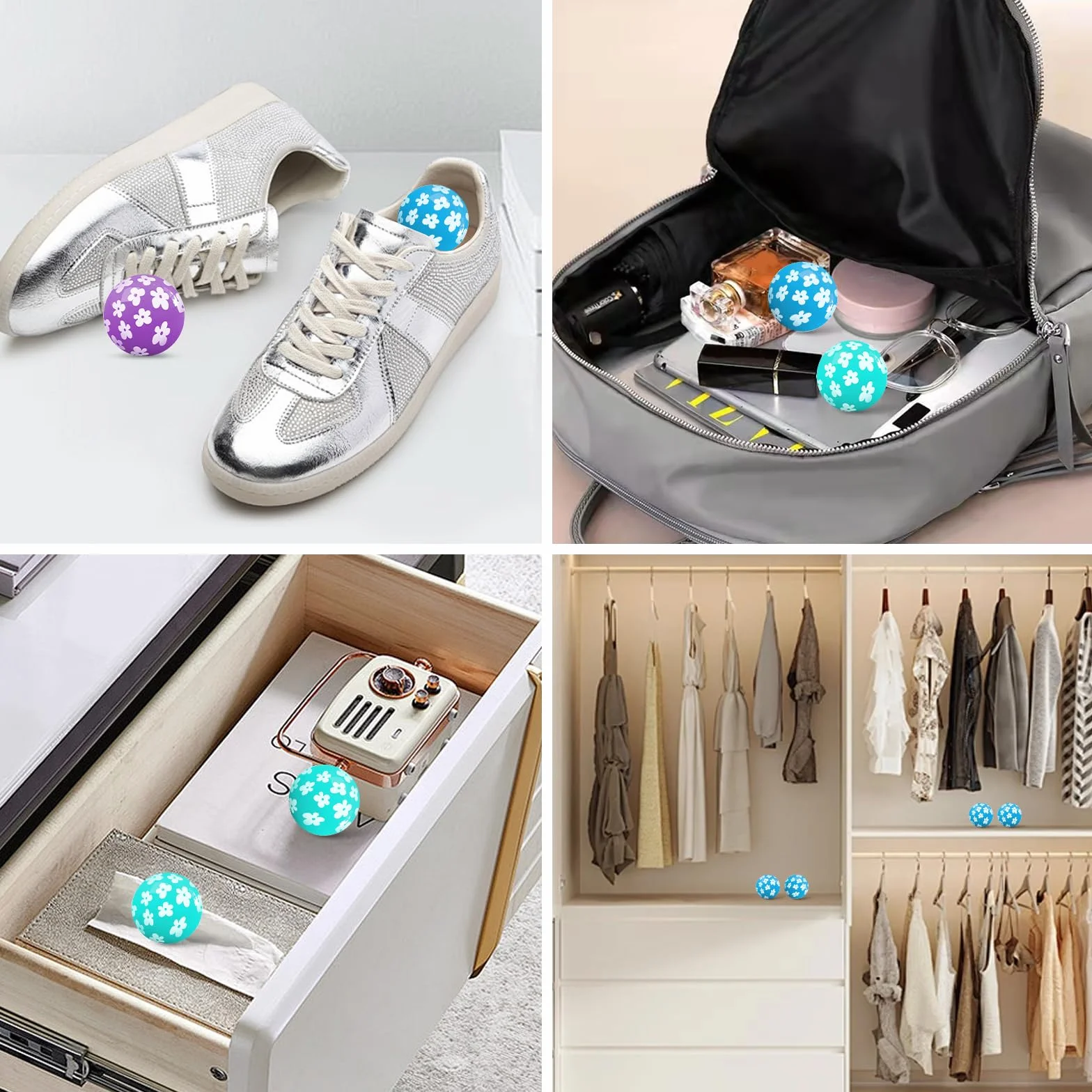 Deodoranti per Scarpe, Armadietto, Borsa da Palestra, Confezione da 6, Fragranza Lavanda Gelsomino Lino