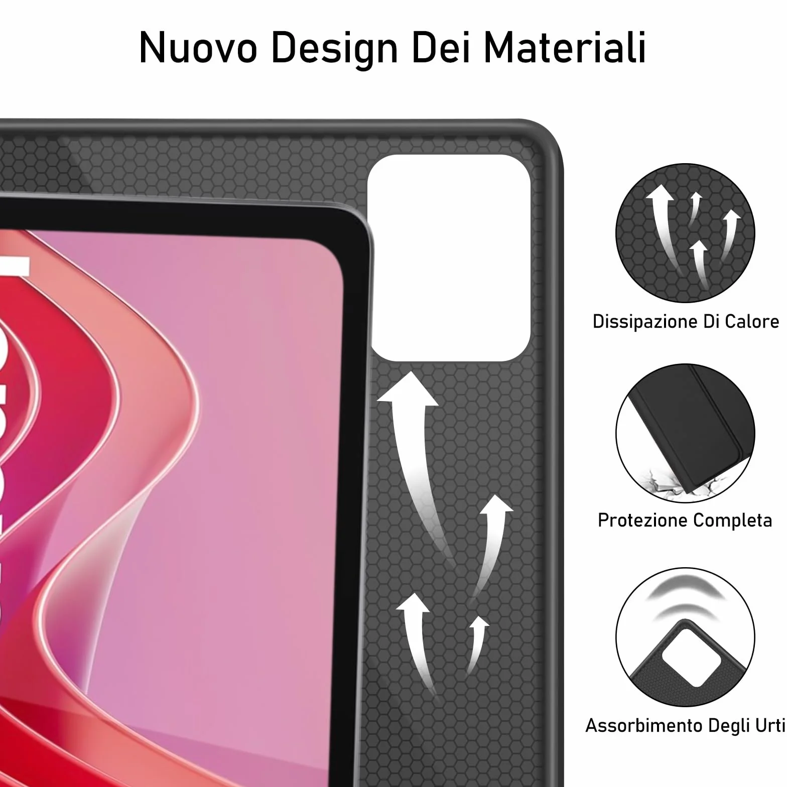 Tastiera Custodia per Lenovo Tab M11 2024 11 Pollici, Italiano QWERTY Rimovibile Bluetooth tastiera,Custodia con Supporto Pencil per Lenovo Tab M11 11" 2024 -Nero
