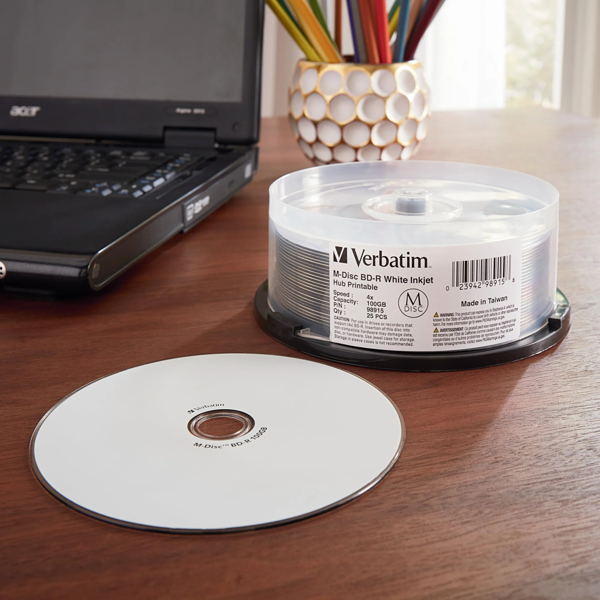 VERBATIM M-DISC BD-R XL 100GB/1-4X BOBINA (25 DISCOS)