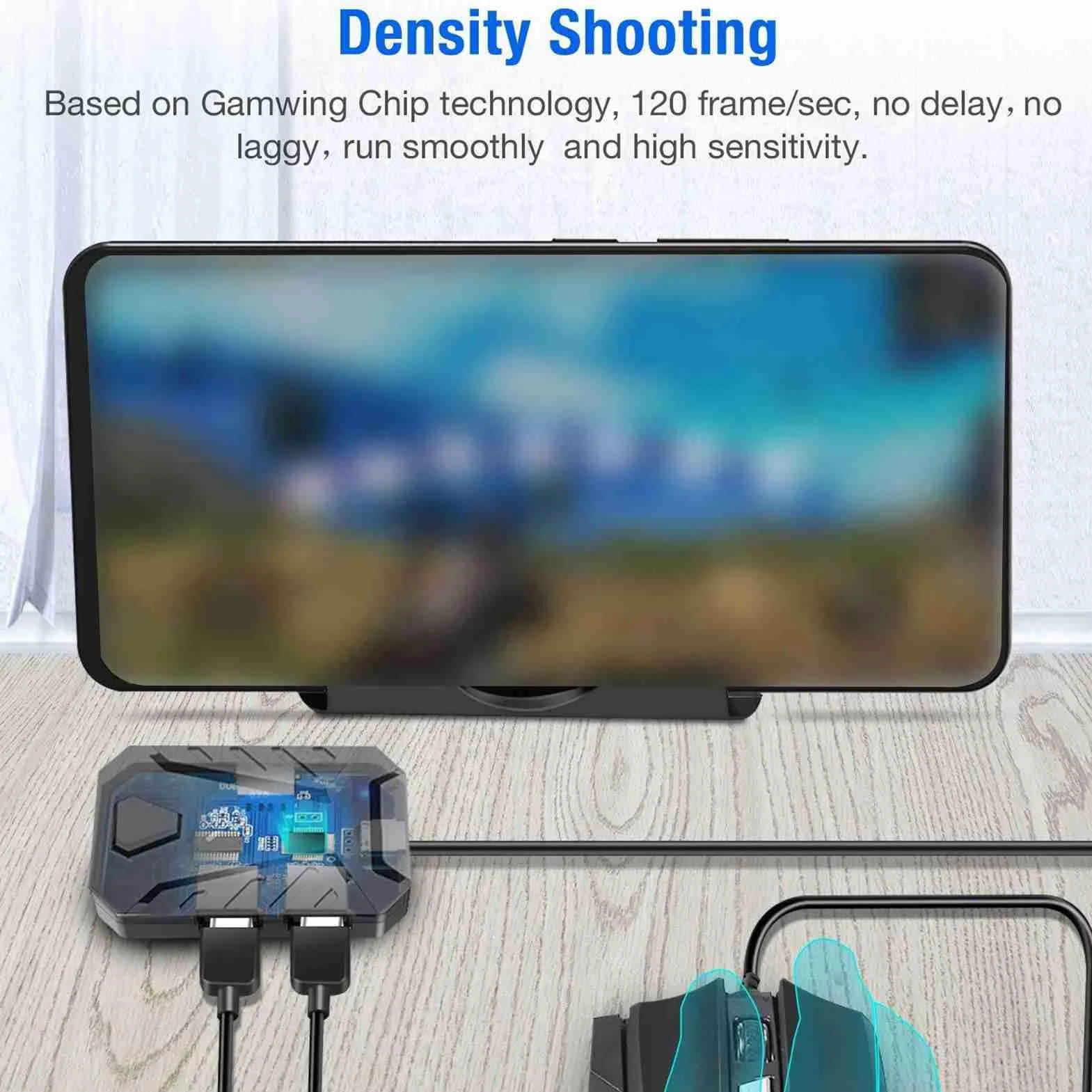 TBEST Q1 Tastiera e Mouse Convertidor Para Juegos Converter Adattatore BT Mobile Phone Mix Pro Pomya Gaming Adapter Guide T