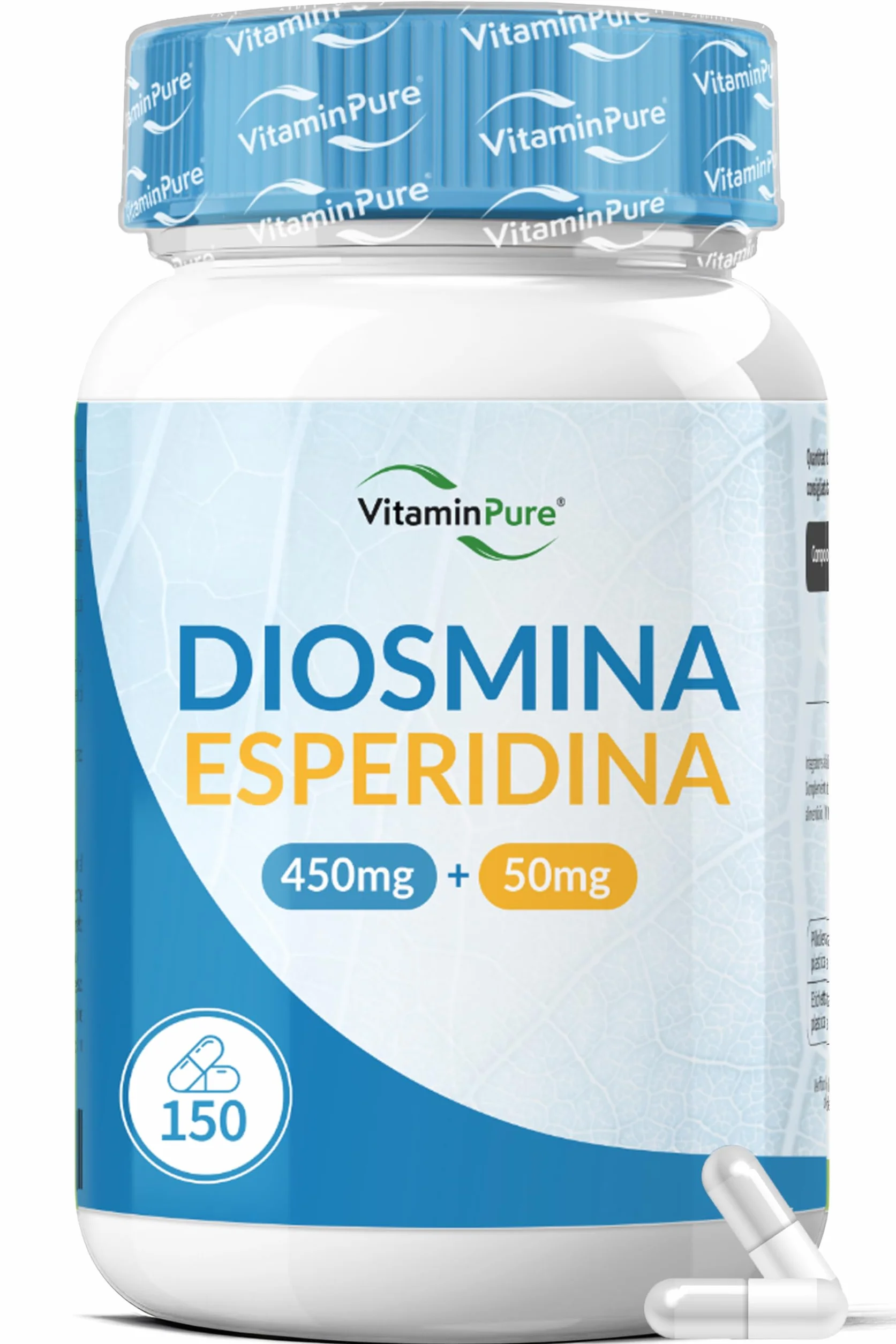 Diosmina Esperidina Alto Dosaggio 1000mg 150 Capsule Vegetali Integratore Microcircolo Circolazione
