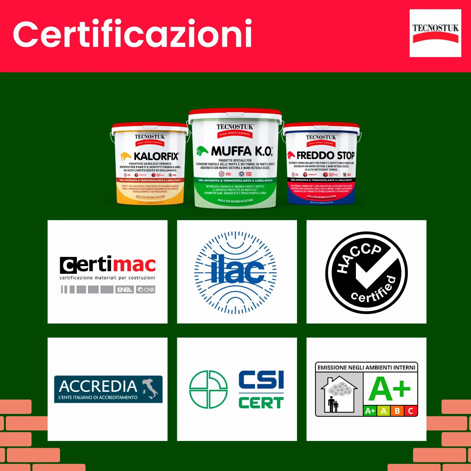 Fondo Antimuffa per Muri Muffa KO Tecnostuk lt.1 Eurocali Made in Italy
