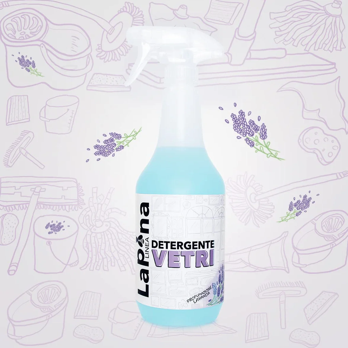 LaPina Detergente vetri alta efficienza LAVANDA 750ML