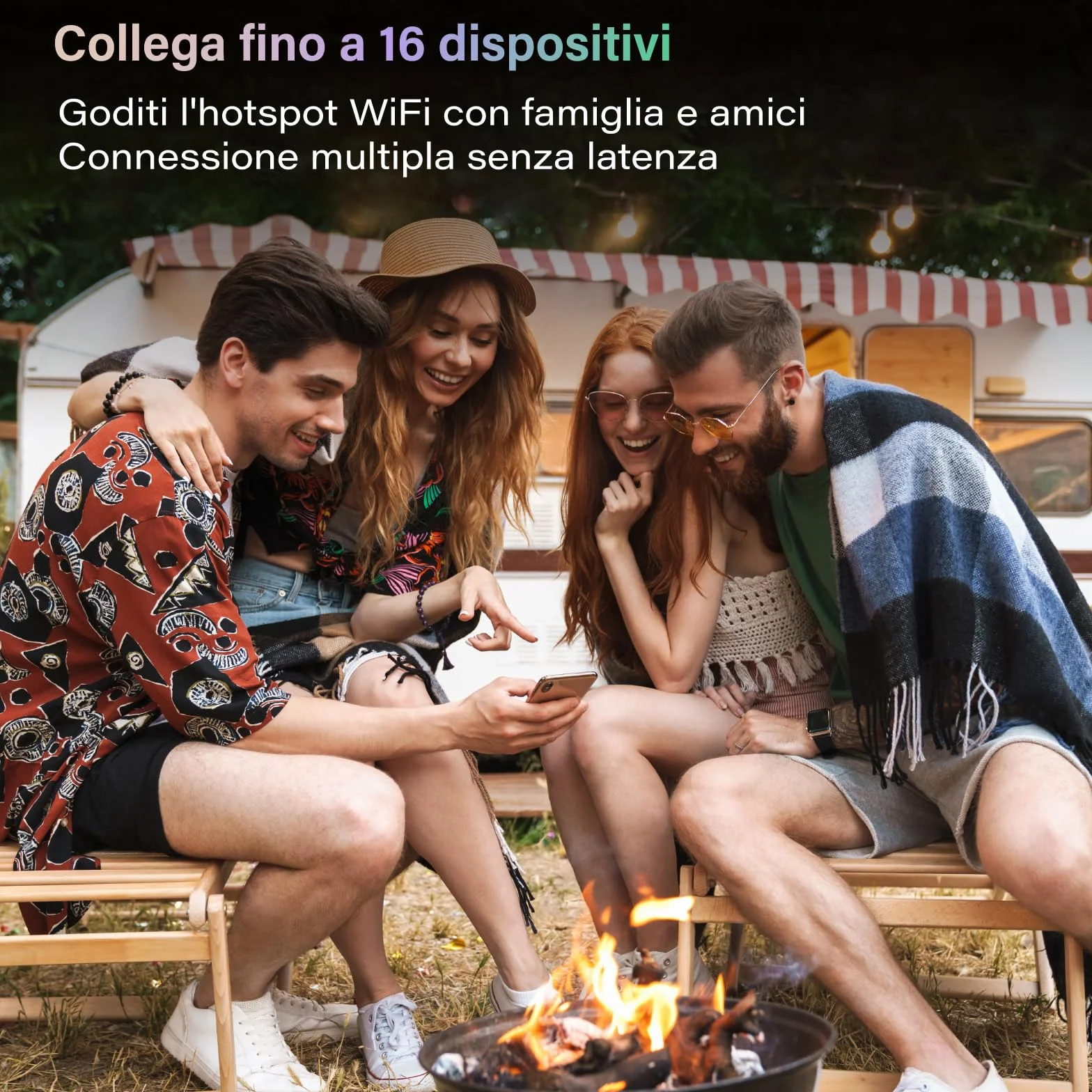 GlocalMe U50 Numen Air 5G WiFi 5 Router Wifi Mobile, bande di frequenza globale, Non Necessita Scheda SIM, supporta 16 dispositivi, batteria da 5400 mAh, hotspot Wi-Fi da viaggio o casa (Nero)