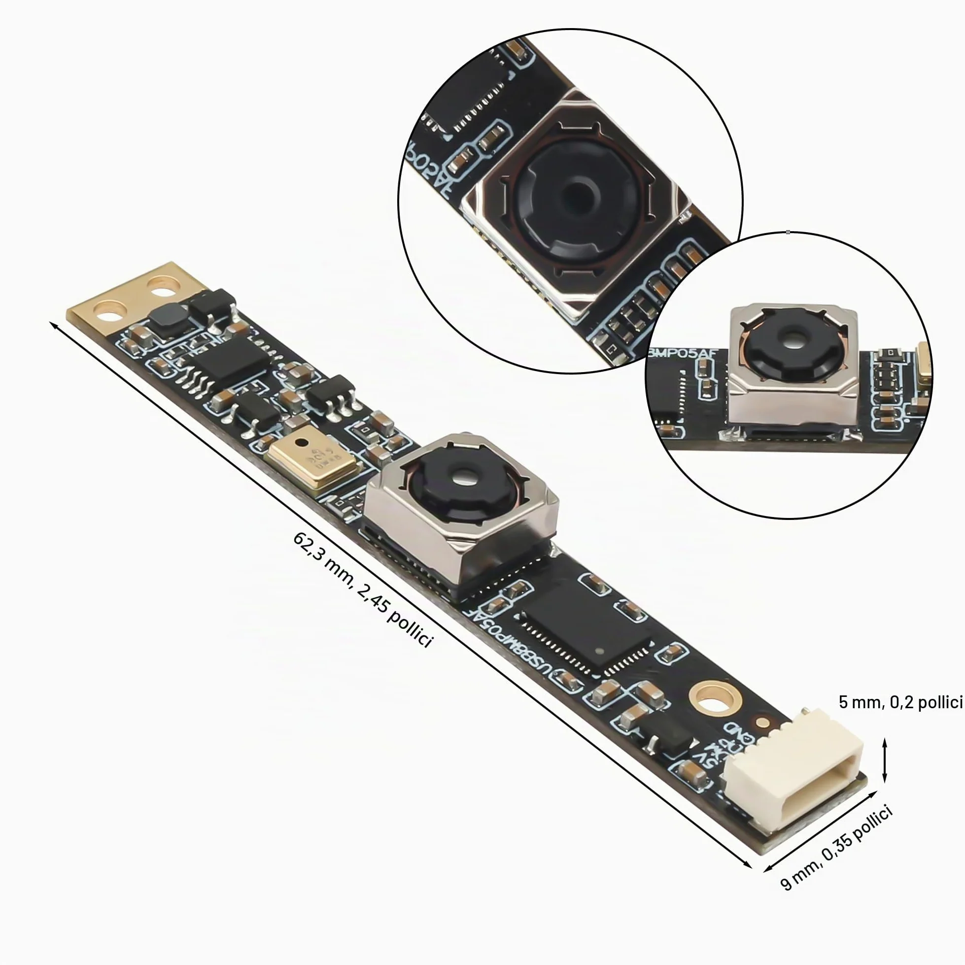 Svpro Telecamera USB autofocus 8 MP con microfono per computer UVC USB2.0 Mini webcam Board