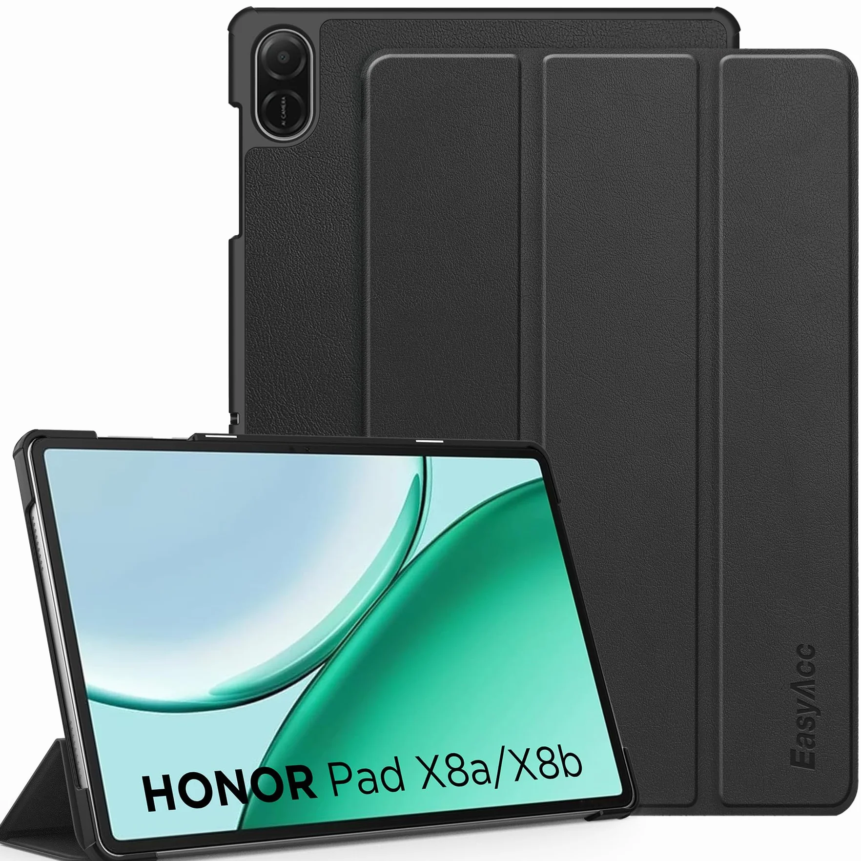 Custodia EasyAcc per HONOR Pad X8a/X8b 11 Pollici, Smart Cover in Pelle Nero