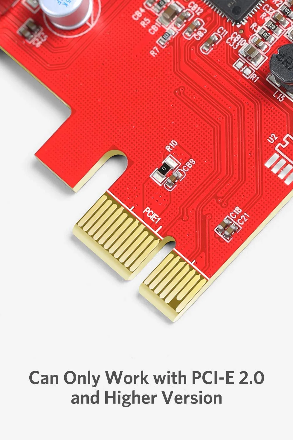 Inateck KTU3FR-4P 4 porte PCI Express card desktop usb Controller, Fresco FL1100 chipset compatible Windows XP/Vista/7/8, Include un 4pin to 2x15pin Cable + un 15pin to 2x15pin SATA Y-Cable