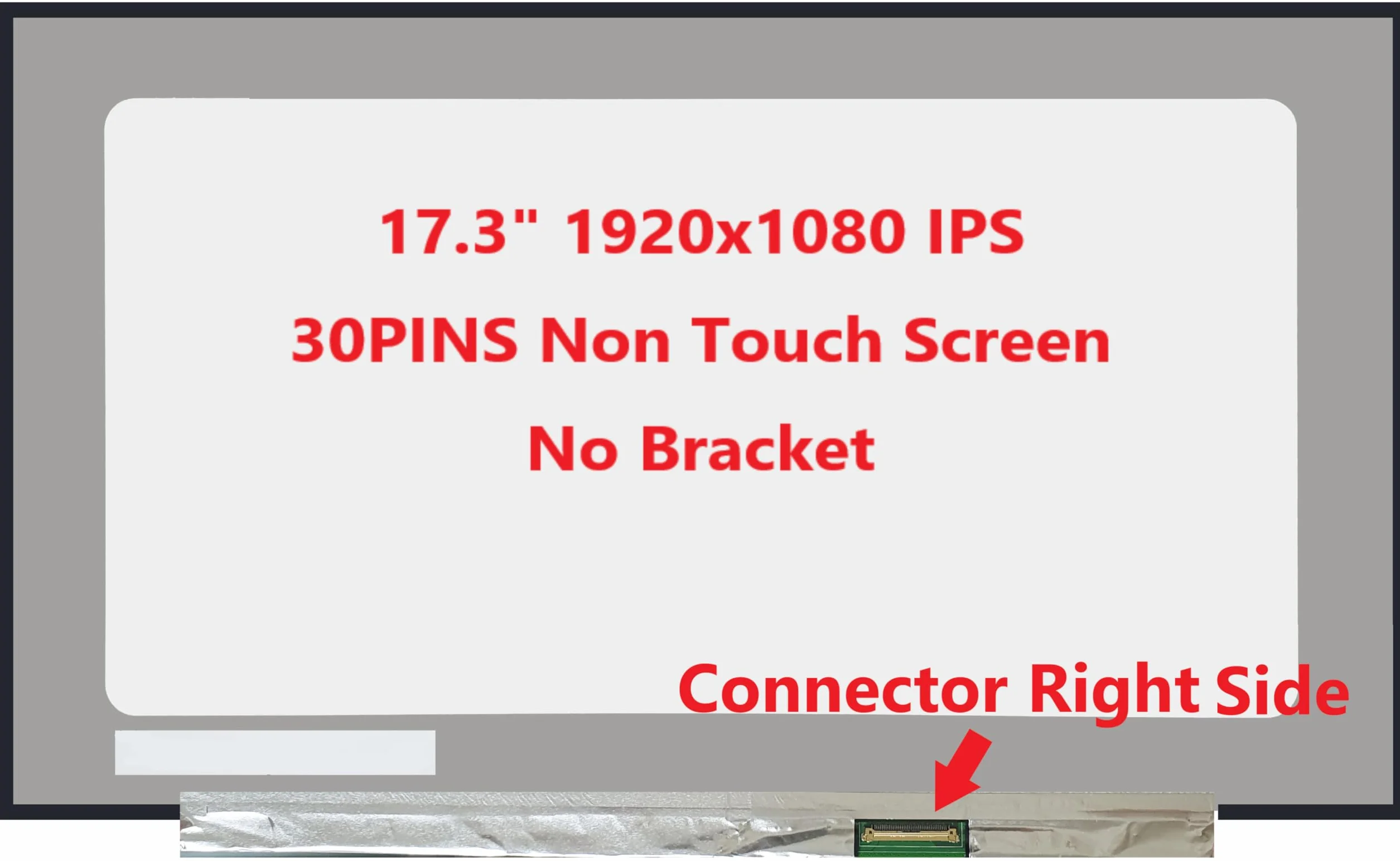 Schermo di ricambio opaco IPS (Narrow Bazel) 1920 x 1080, compatibile con N173HCE-E3A