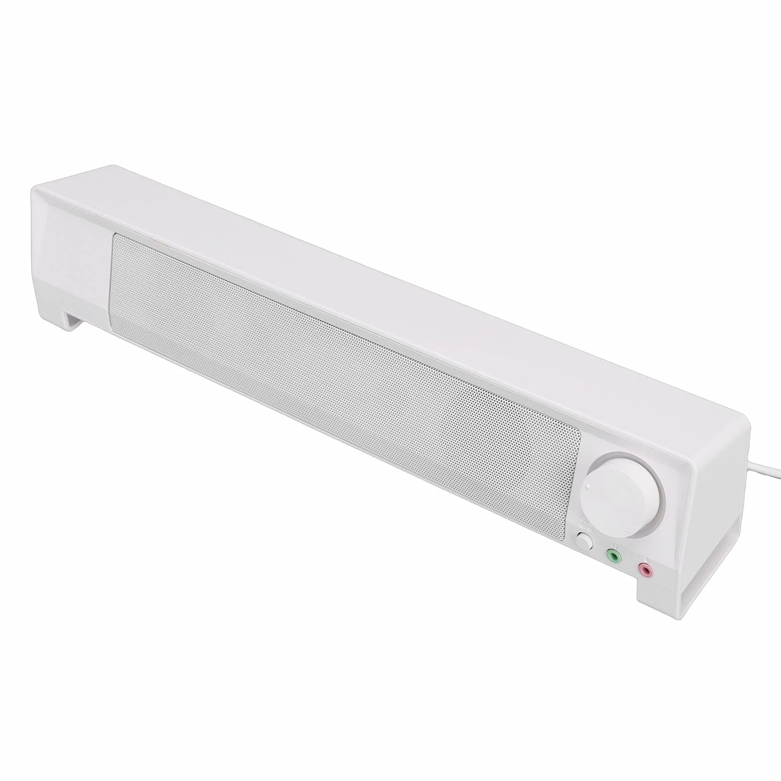 Fabater Elegante Altoparlante per PC con Microfono Suono 3D Coinvolgente per Scrivania del Computer Altoparlante ABS Dimensioni 14,96 X 3,15 X 2,76 Pollici