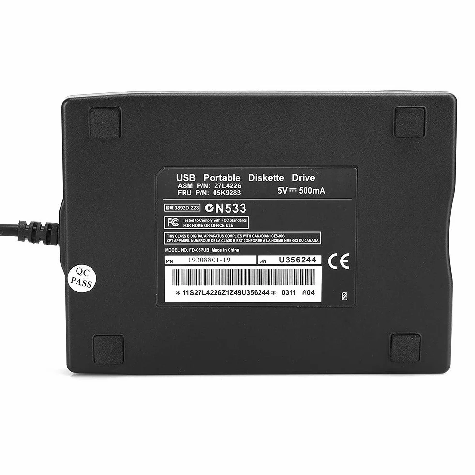Lettore Floppy Esterno USB FDD 3,5 Pollice, Lettore di Schede Portatile Floppy Disk Esterno Ultrasottile, Unità Floppy Esterno Plug and Play per Windows 10/7/Vista/Windows 8/Xp/Me/2000/Se/98
