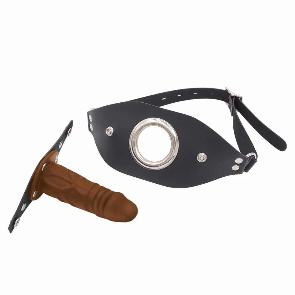 Bavaglio Estremo in Silicone con Dildo Rimovibile 10 cm - Ball Gag BDSM