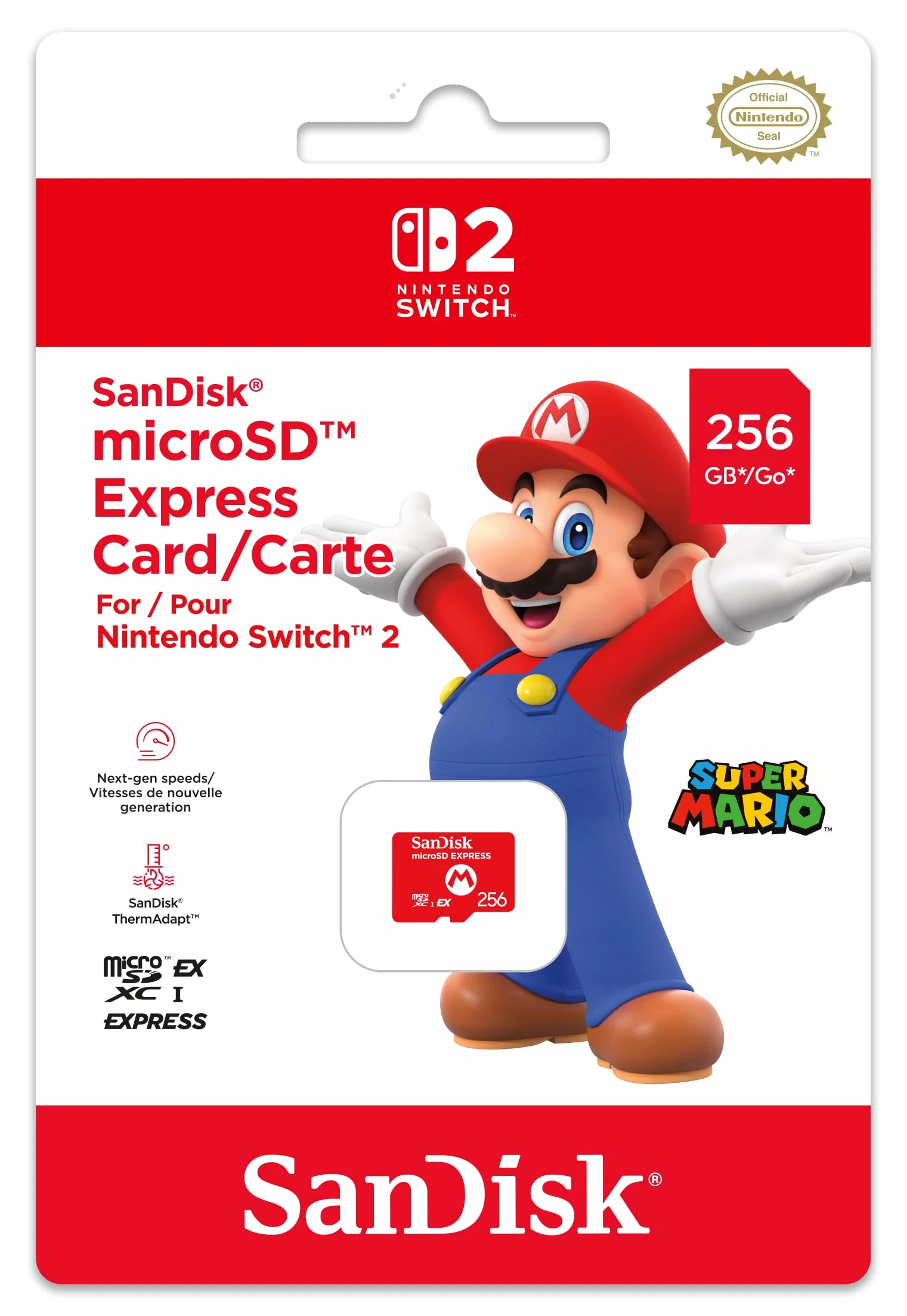 SanDisk Micro SD Express 256 GB per Nintendo Switch 2