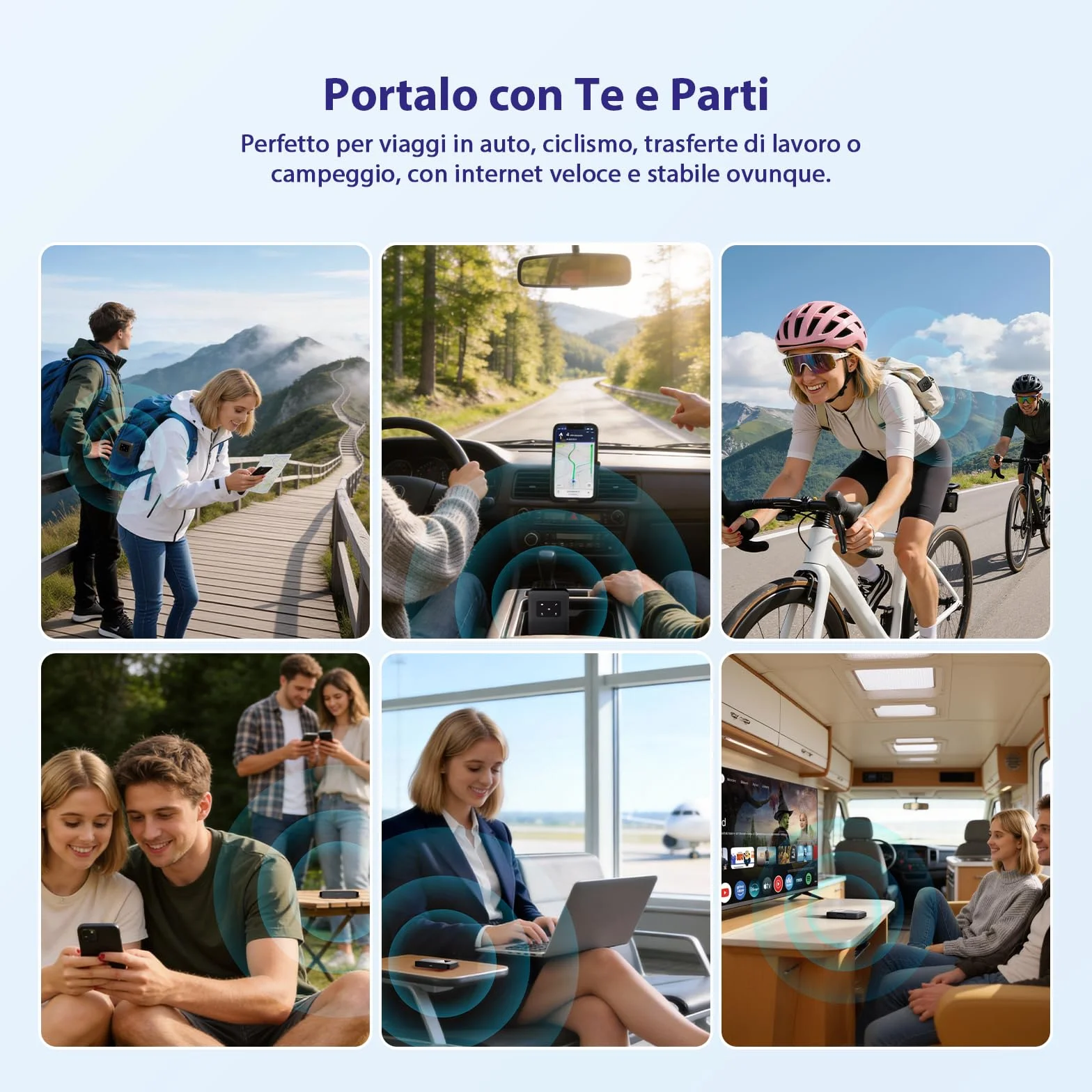 STRONG 4G+ AIRSPOT 510 Saponetta WiFi Portatile con SIM, LTE CAT6 300Mbps, WiFi AC900Mbps, Hotspot Tascabile, 2500mAh