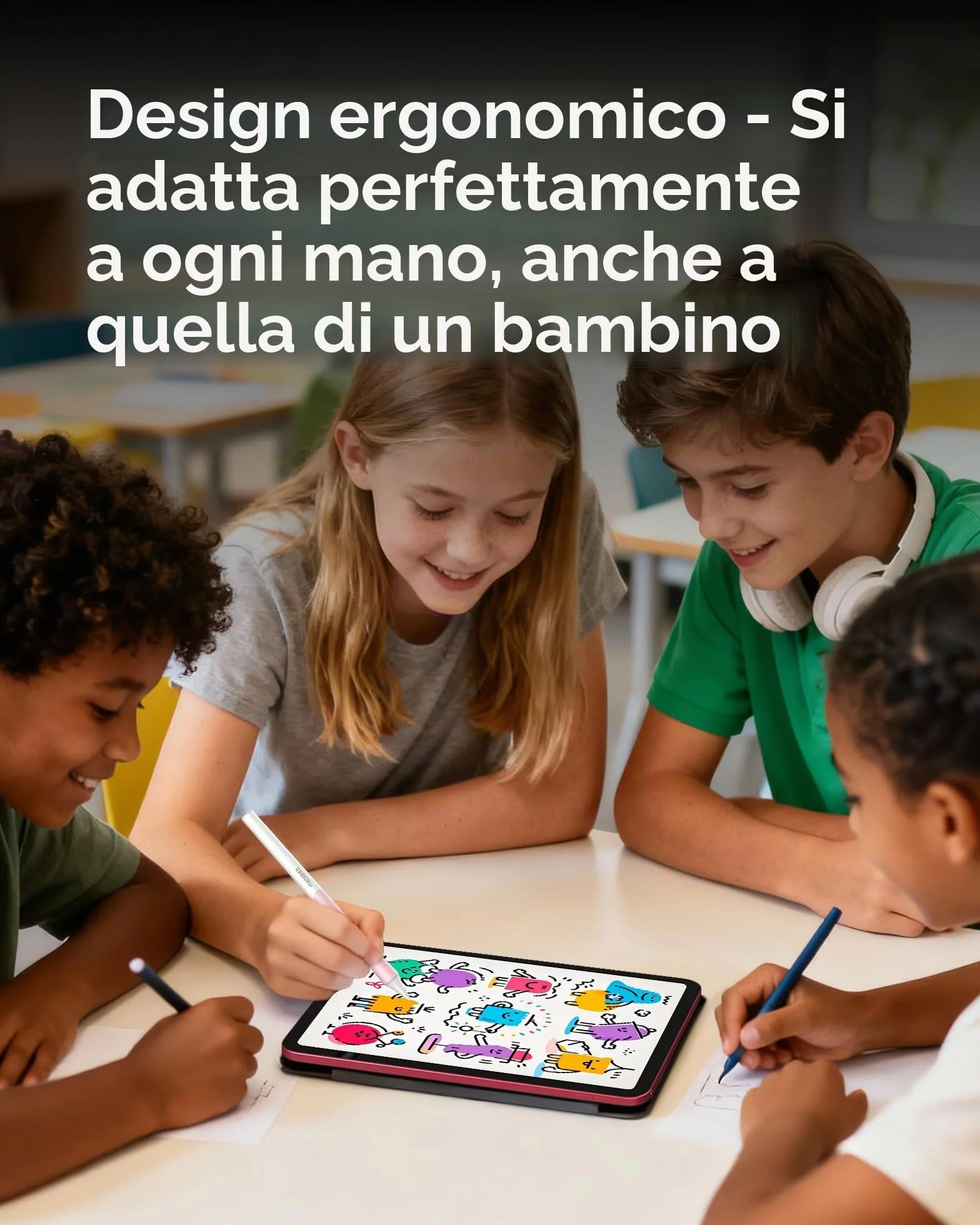 Metapen Penna D1 per Apple iPad 2018-2026,Impugnatura Comoda,Rifiuto del Palmo,Pencil con iPad Air 5/4/3/M2/M3/M4, iPad 11 A16/10/9/8/7/6, Pro 12.9''/11''/13''M4, Mini 6/5