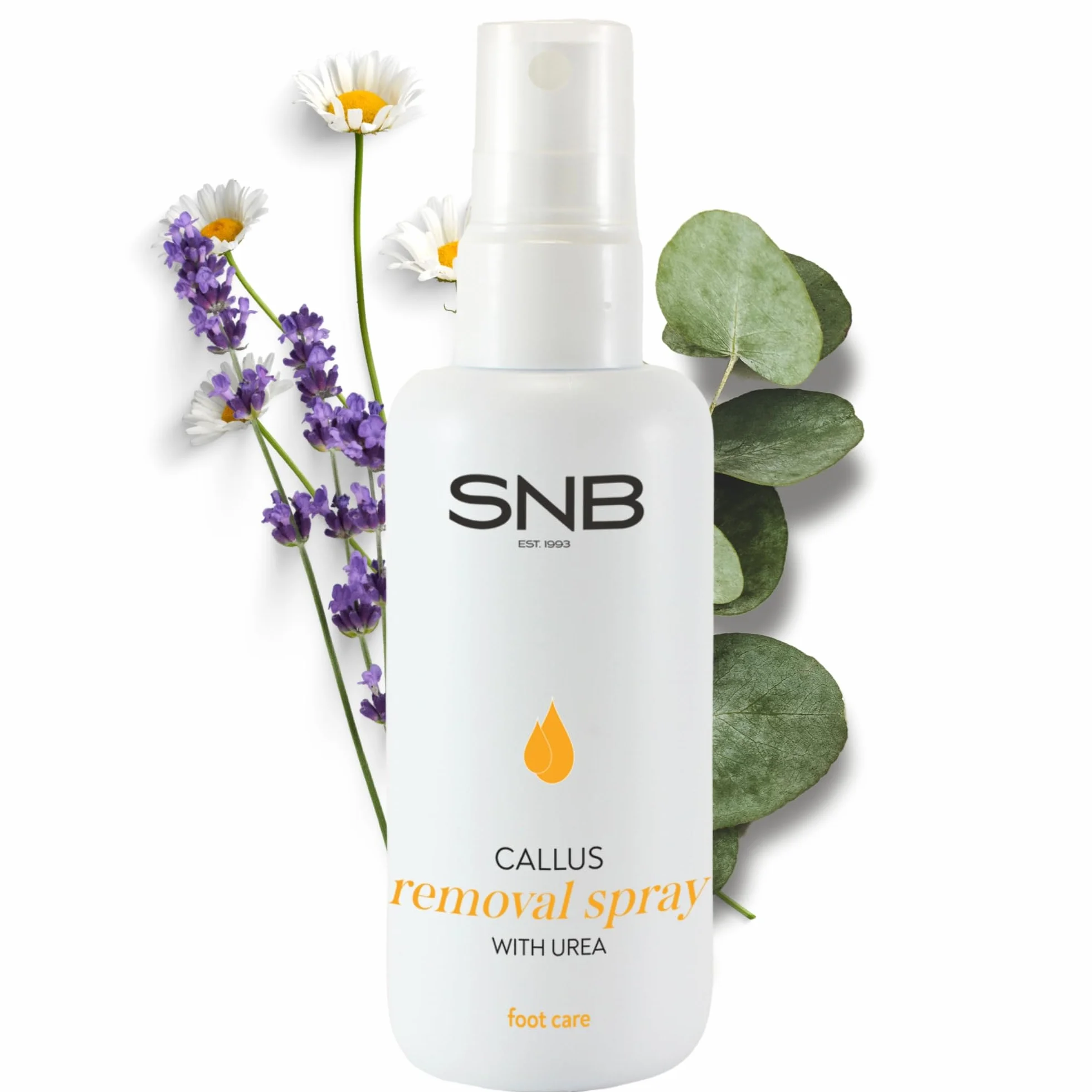 SNB Professional Callus Removal Spray 110 ml con urea, olio di lavanda, glicerina, eucalipto, camomilla, composizione naturale al 91%