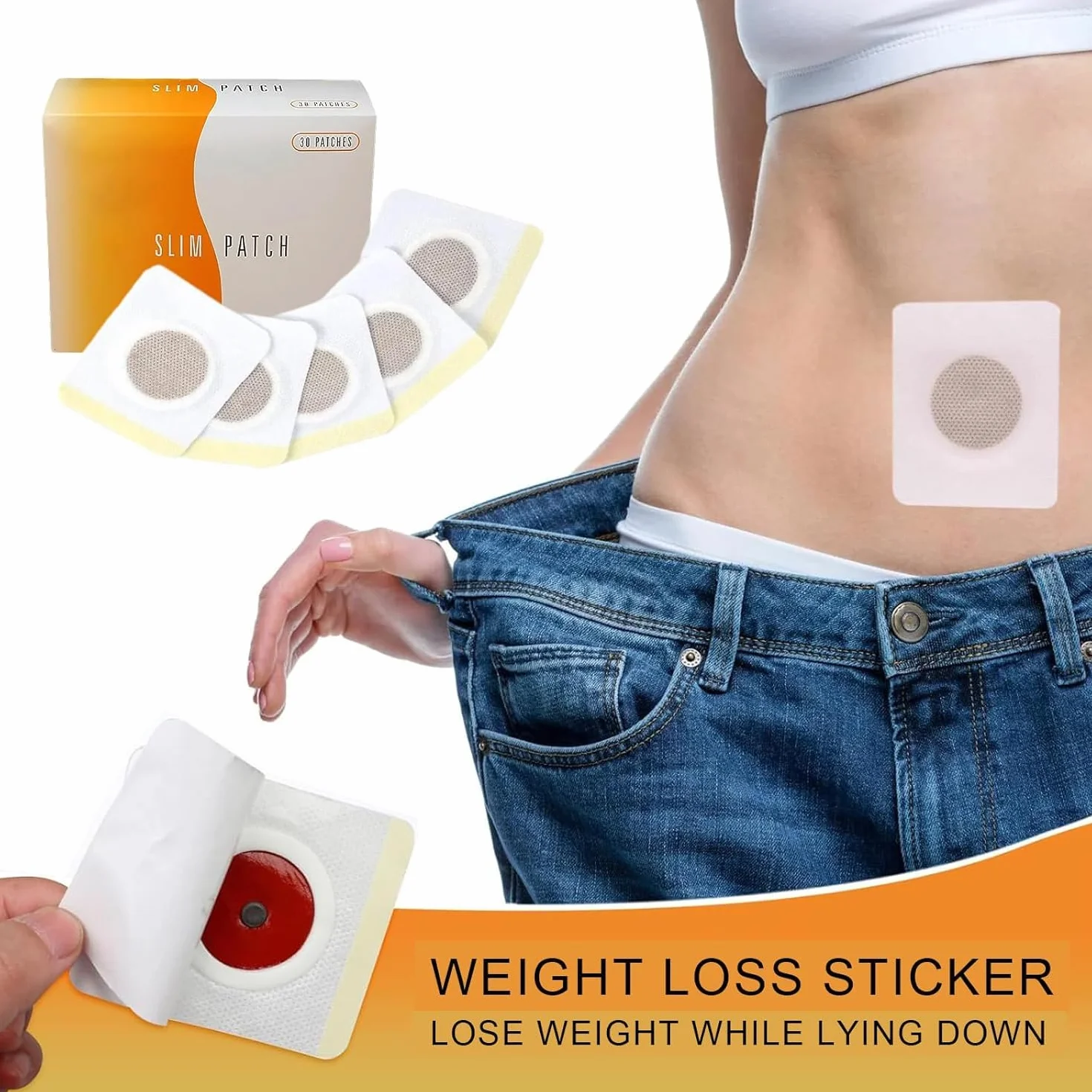 Cerotti Dimagranti Detox Ombelicali (30 Pezzi) - Patch Brucia Grassi per Addome e Pancia - Cerotti Snellenti - Trattamento Slimming