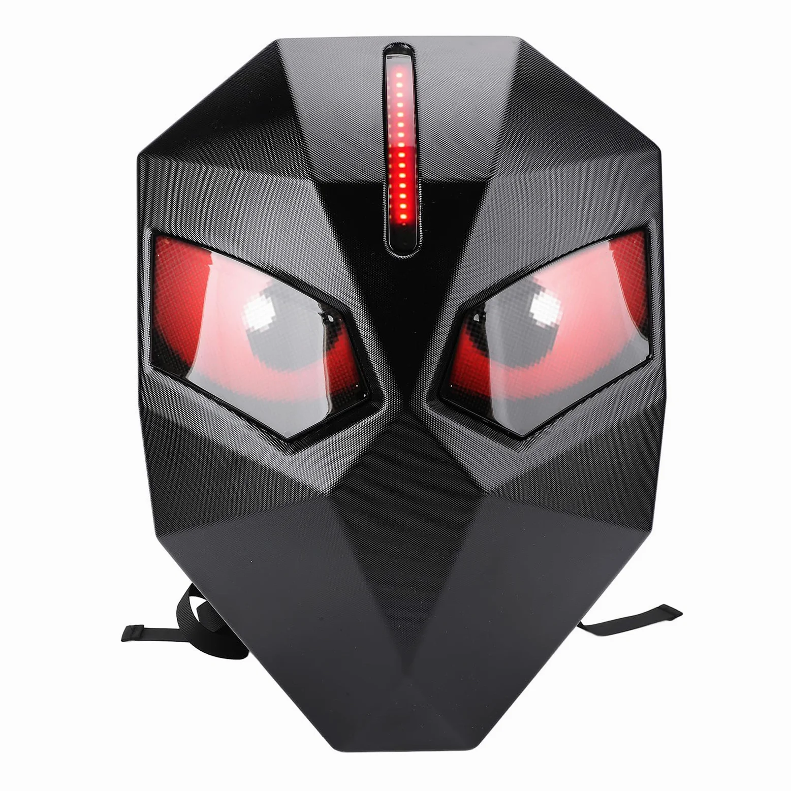 YWBL-WH Zaino per Moto a LED, Borsa per Casco di Grande capacità con Guscio Rigido con Schermo Programmabile per Uomo