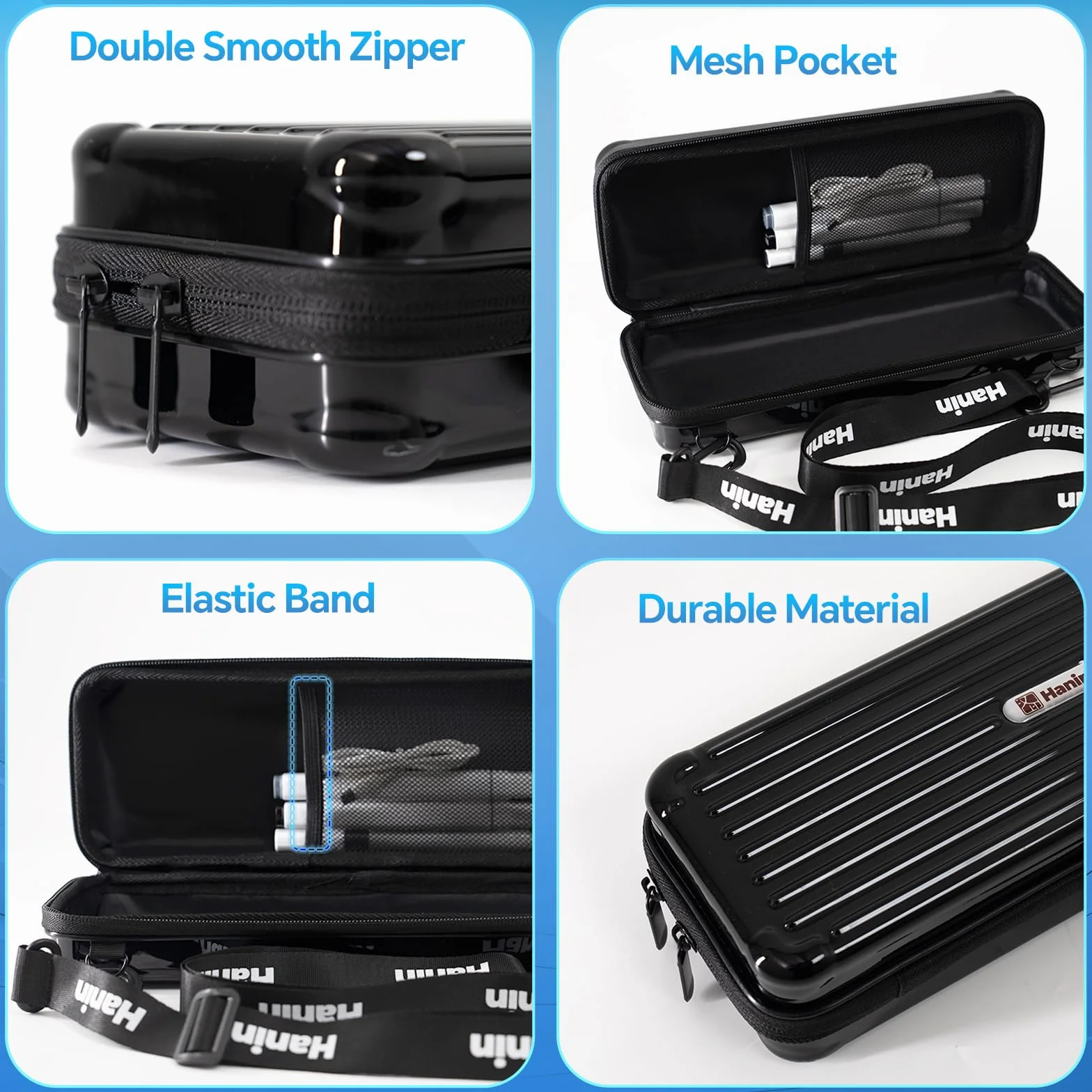 iDPRT MT610 Custodia da trasporto PRT HPRT stampante termica portatile, MT610 Pro Electronics Organizer da viaggio per stampante e accessori, solo borsa nera e tracolla