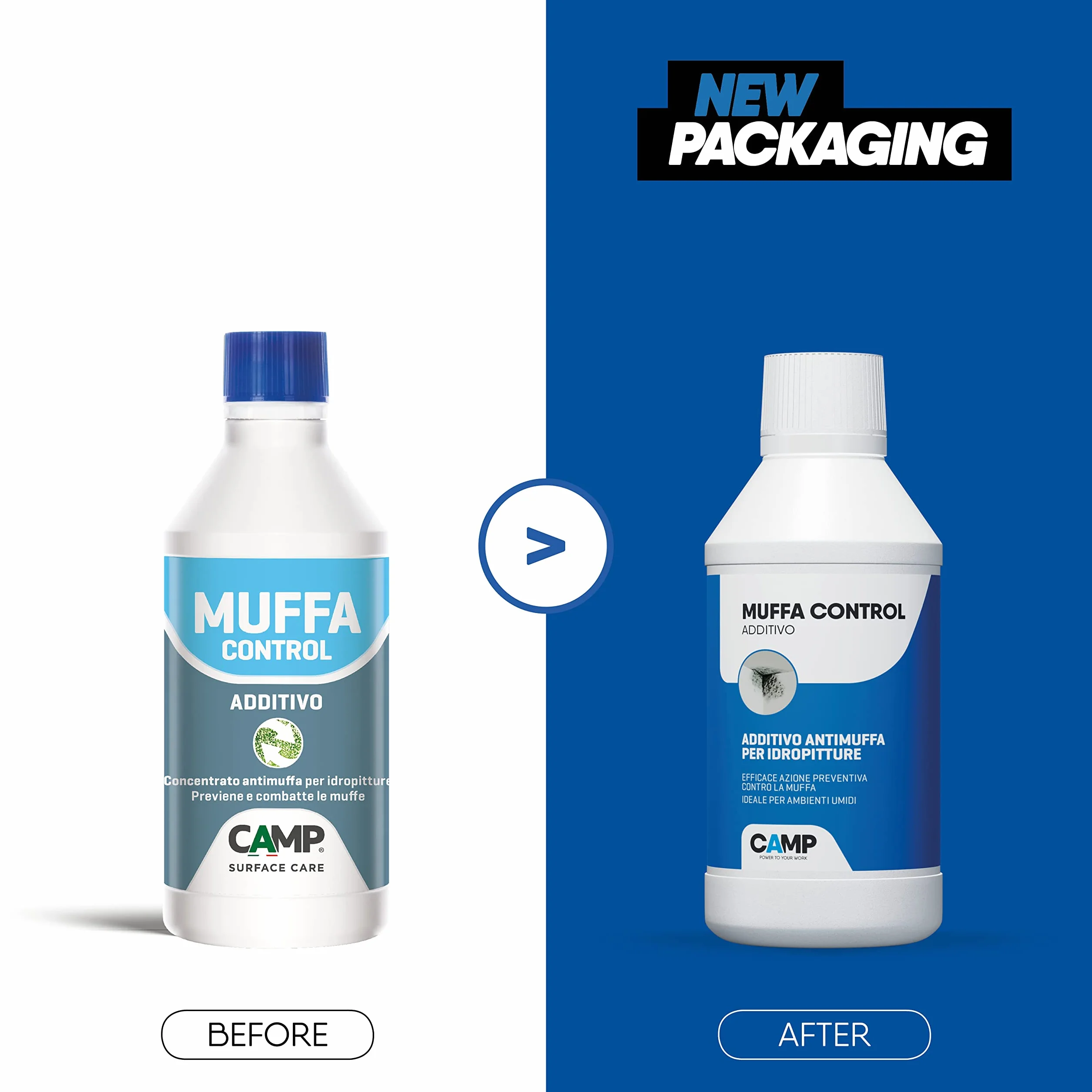 CAMP Muffa Control Additivo Antimuffa Spray 250ml per Finiture Interne ed Esterne