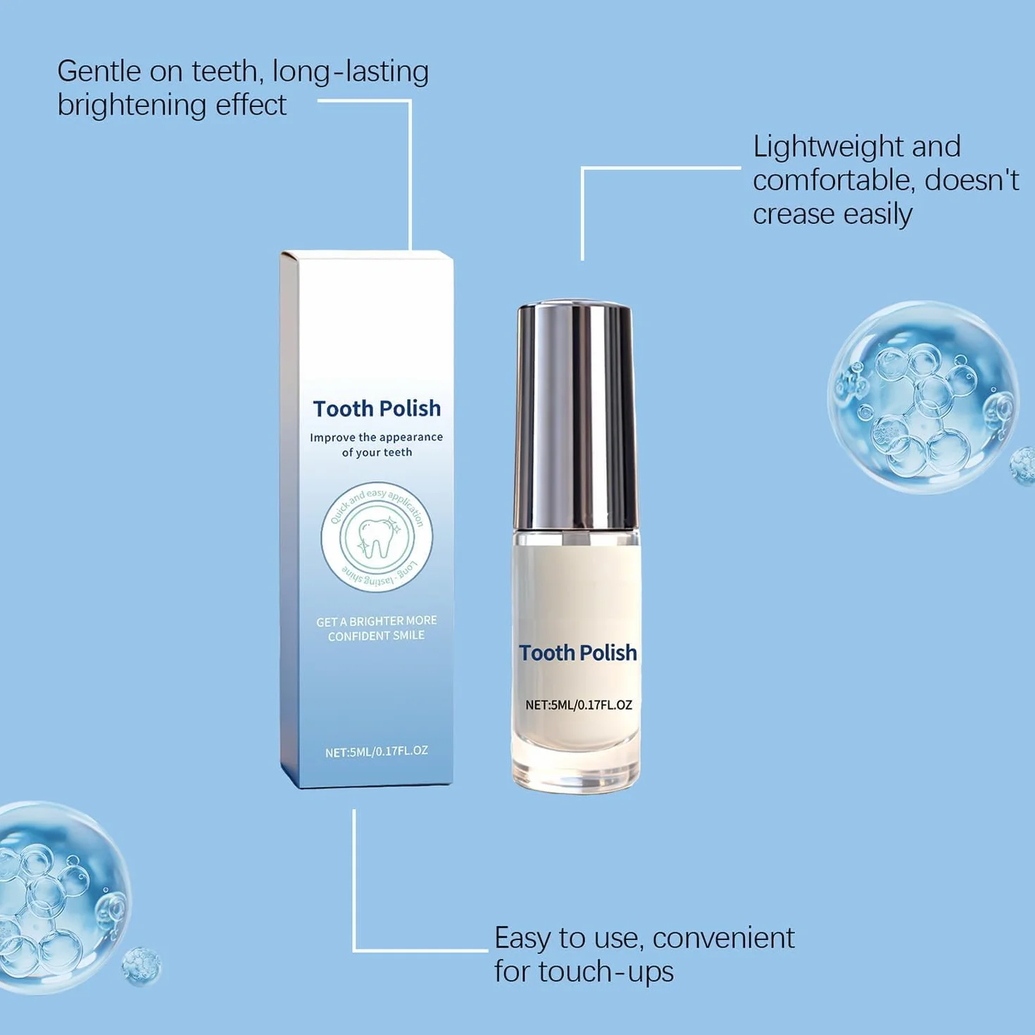 Miraloud smalto per denti naturale portatile lunga durata 5 ml