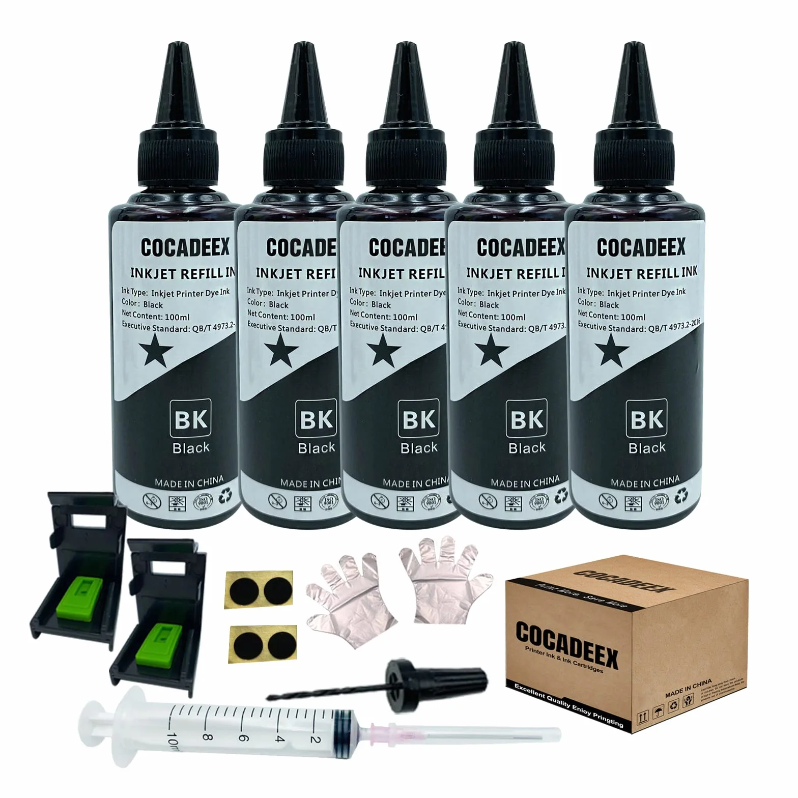 Kit di ricarica di inchiostro nero compatibile con cartucce d'inchiostro Canon Pixma PG-575XL PG-545XL PG-560XL PG-540XL PG-512 PG-510 PG-830 PG-40 ecc.