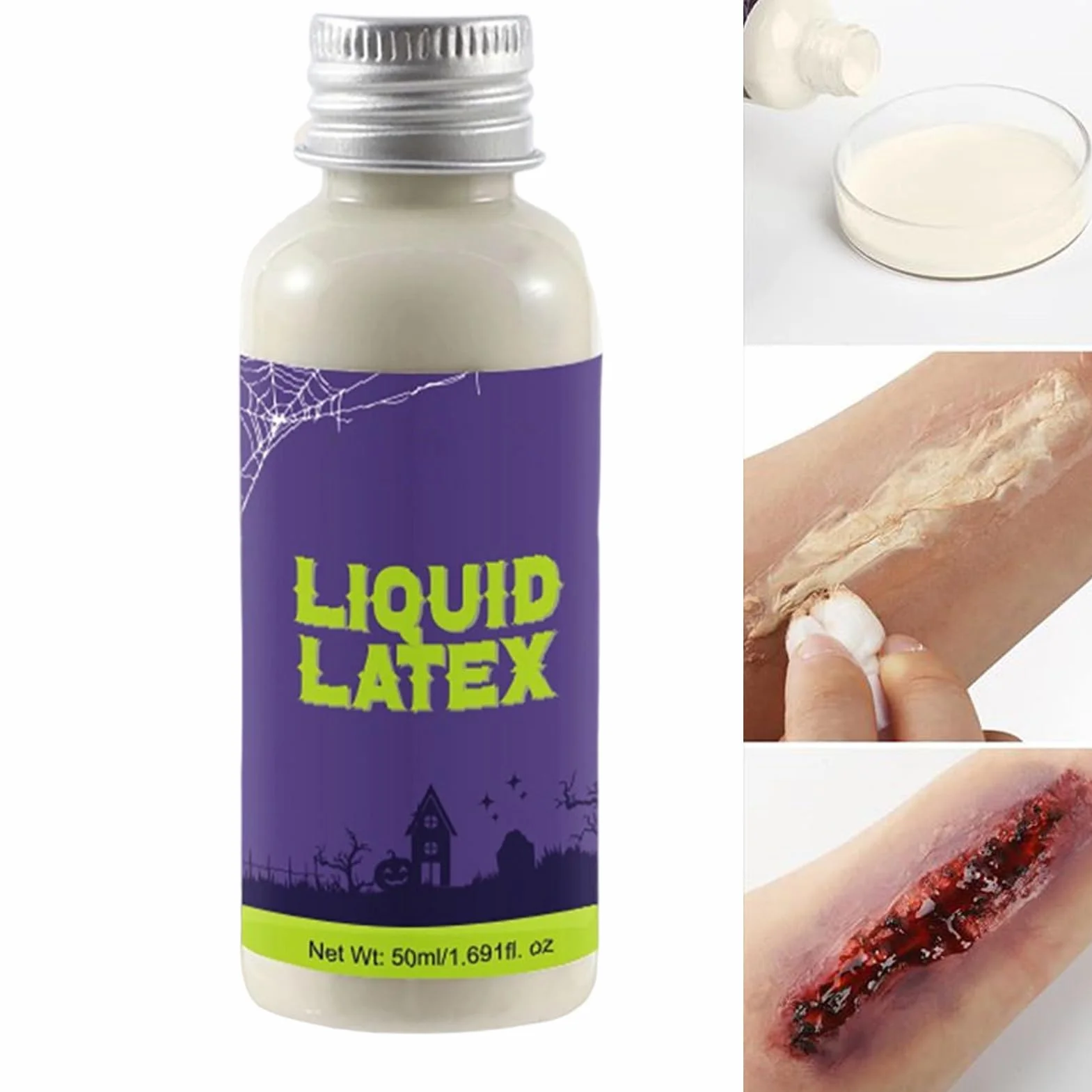 Trucco Liquido In Lattice Fx 50 Ml Formula Ad Asciugatura Rapida Per Bodypaint Viso Cosplay Halloween Teatro