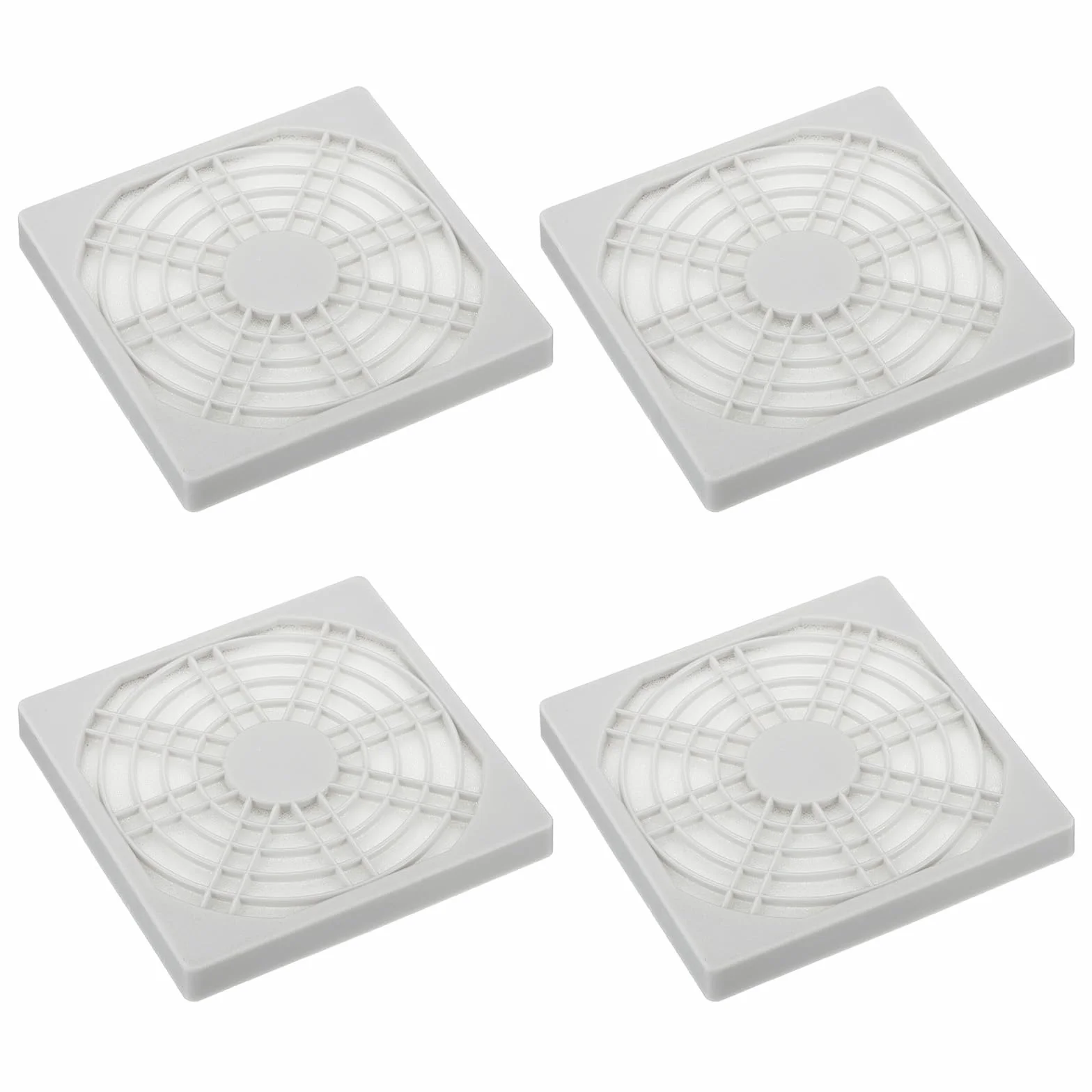 PATIKIL 80mm Ventola Dito Griglia, 4pz Griglia Protezione Protezione Ventola Protezione Coperchio per 80x80mm Scarico Ventole per Attrezzature Computer Fai-da-Te, Bianco