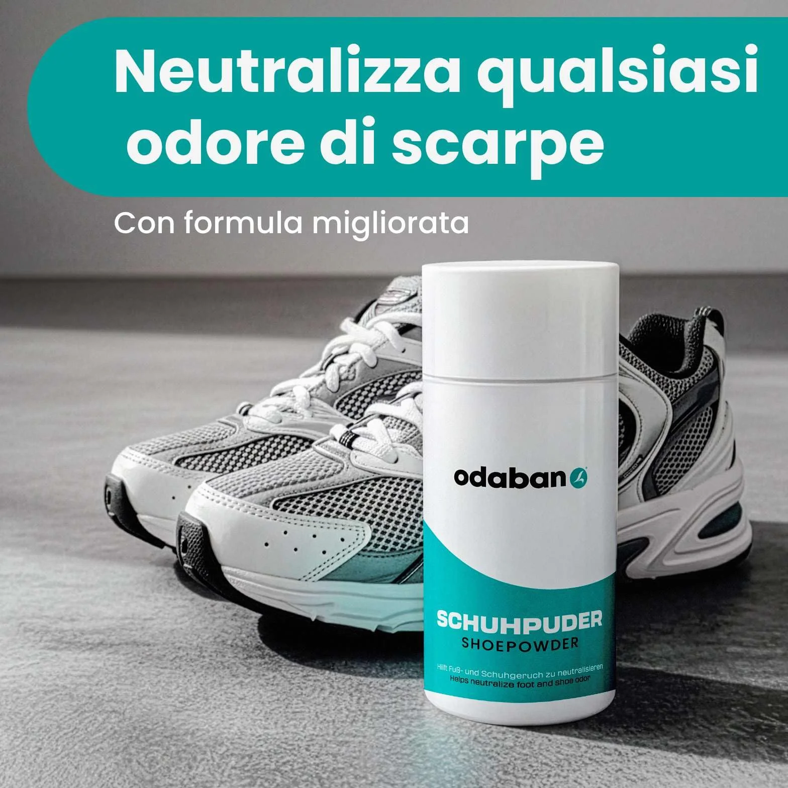 Odaban Polvere Deodorante per Piedi e Scarpe 50 g Neutralizza Odori