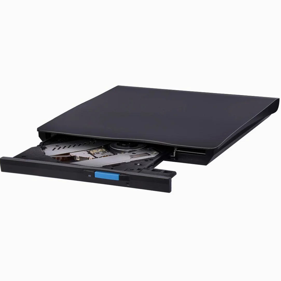 unità Ottica Esterna Portatile unità CD Dvd +/- RW USB 2.0 Rewriter Bruciatore per Windows/Mac OS Nero