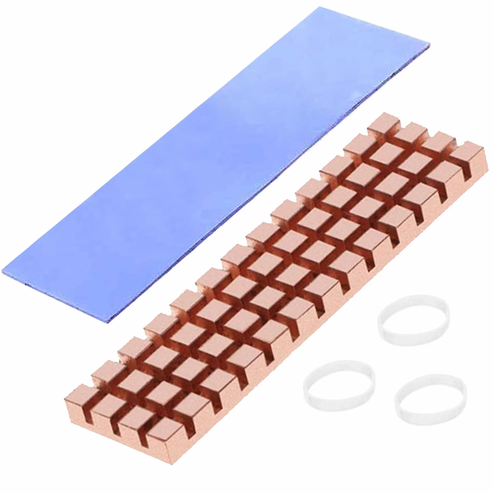 Dissipatore di calore 67x18x6mm M.2 Dissipatore di calore in rame puro per raffreddamento 2280 M2 SSD NGFF SSD NVME SSD Laptop, con cuscinetto termico a base di silicone