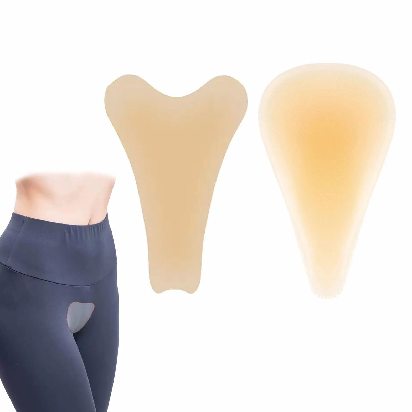 Proteggi slip in silicone per costume Forma a Y autoadesiva Protezione intima invisibile Anti-impronta