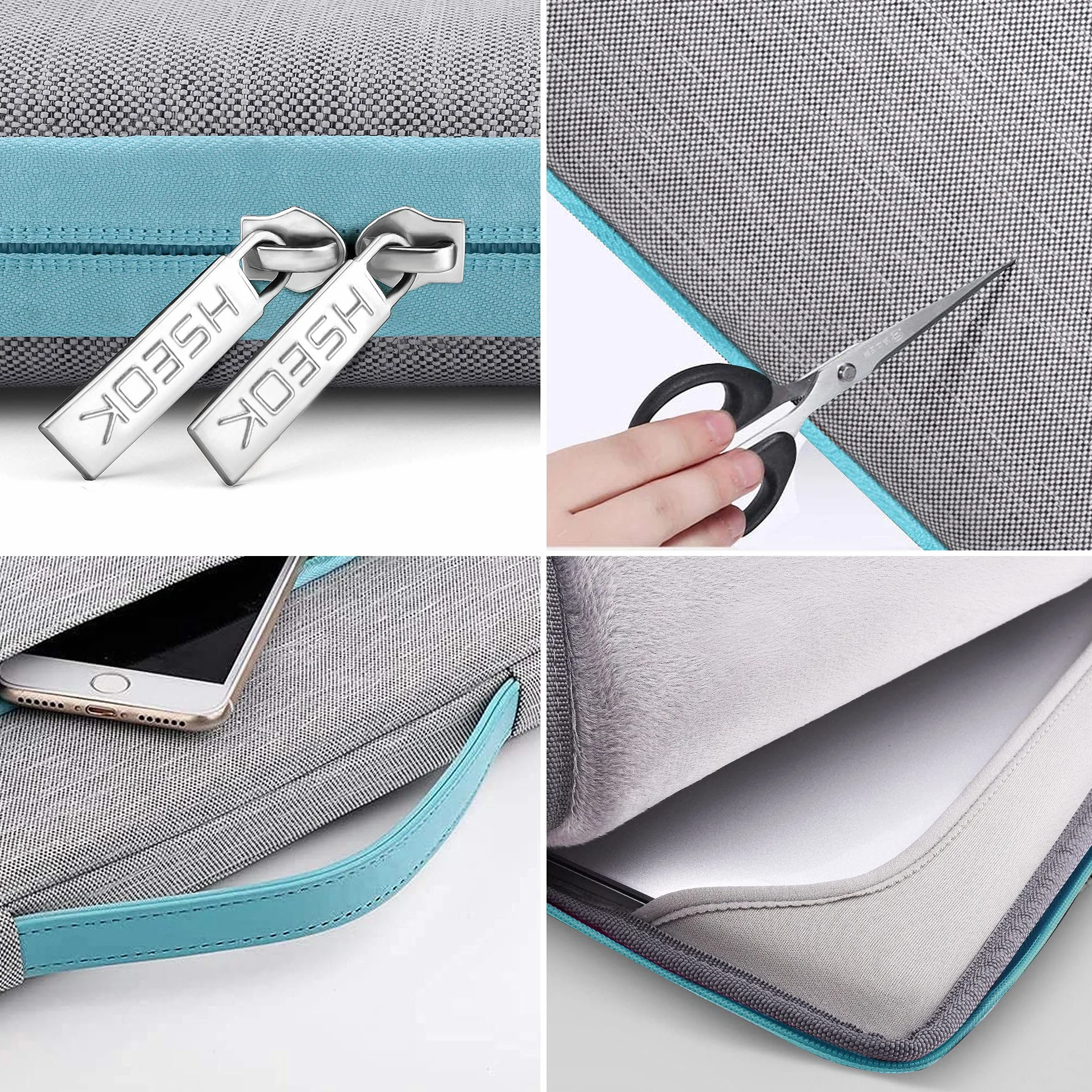 HSEOK Laptop Sleeve 15 15.6 16 inch Case Briefcase Compatible with MacBook PRO 16 15.4 inch And Most Popular 15"-16" Notebooks,L01G03-2