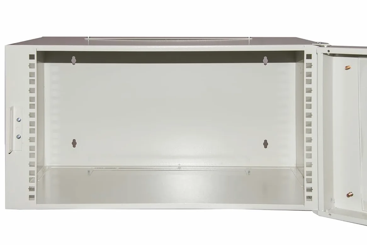 armadio rack 19" CO1906U30 con profondità 360 mm e porta in vetro temprato con chiusura a chiave, struttura in acciaio, dimensioni 54x36x29,5 cm, colore grigio, unità 1 pezzo