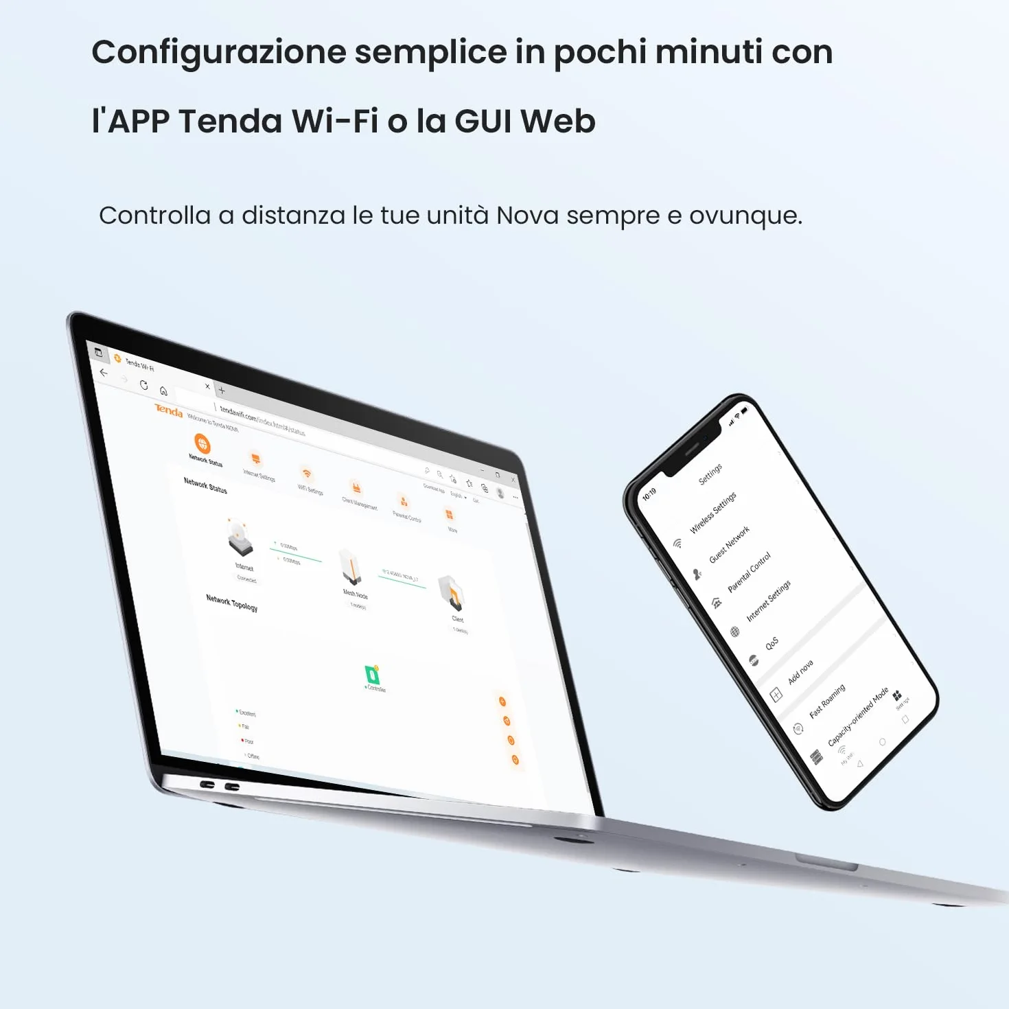 Tenda MX3(2 Pack) Wifi 6 Mesh AX1500, Sistema Mesh WiFi 6 per tutta la casa, MU-MIMO, Copertura fino a 2,000ft², Porte Gigabit, Controllo Parental, Facile installazione,TWT, WPA3, APP, IPTV