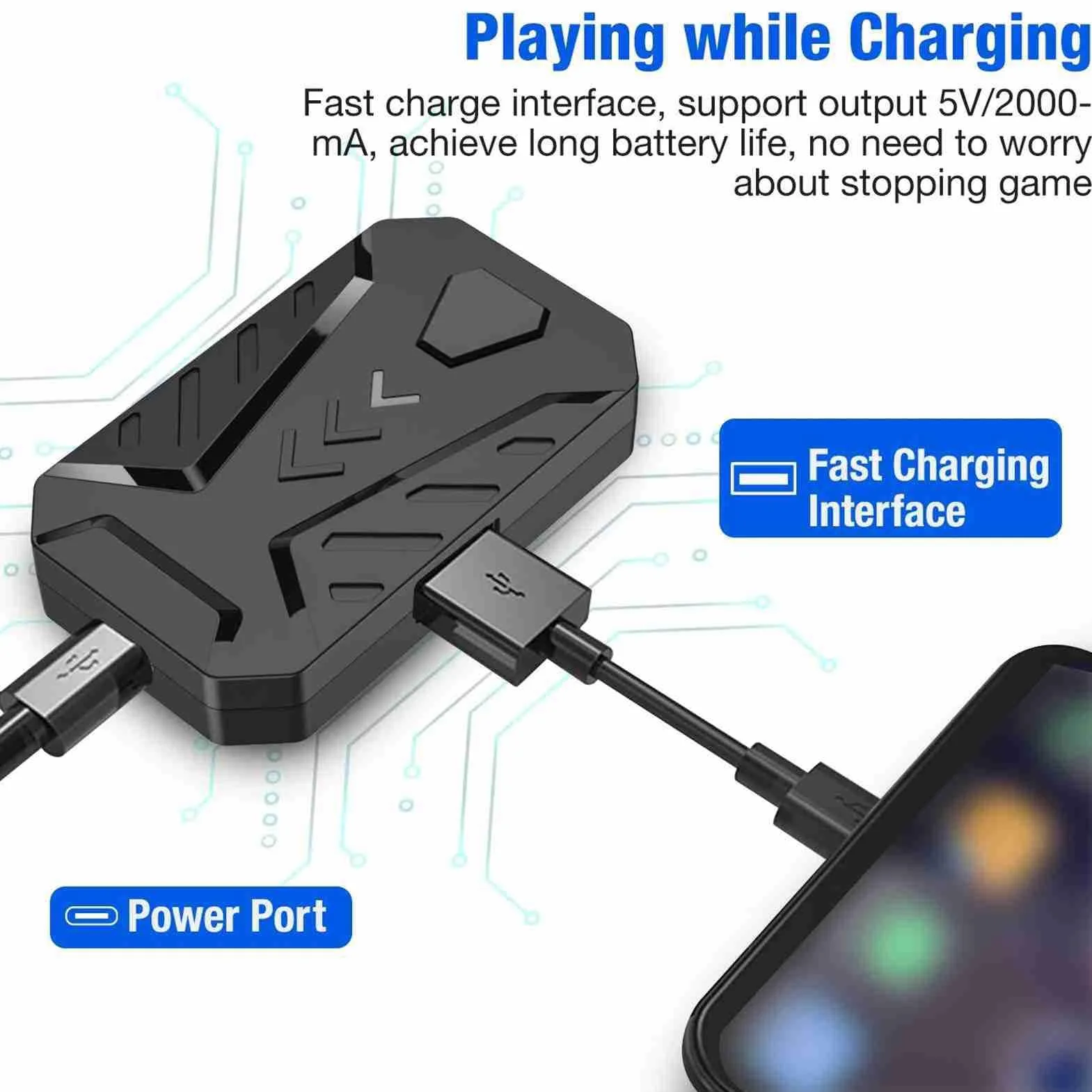 TBEST Q1 Tastiera e Mouse Convertidor Para Juegos Converter Adattatore BT Mobile Phone Mix Pro Pomya Gaming Adapter Guide T