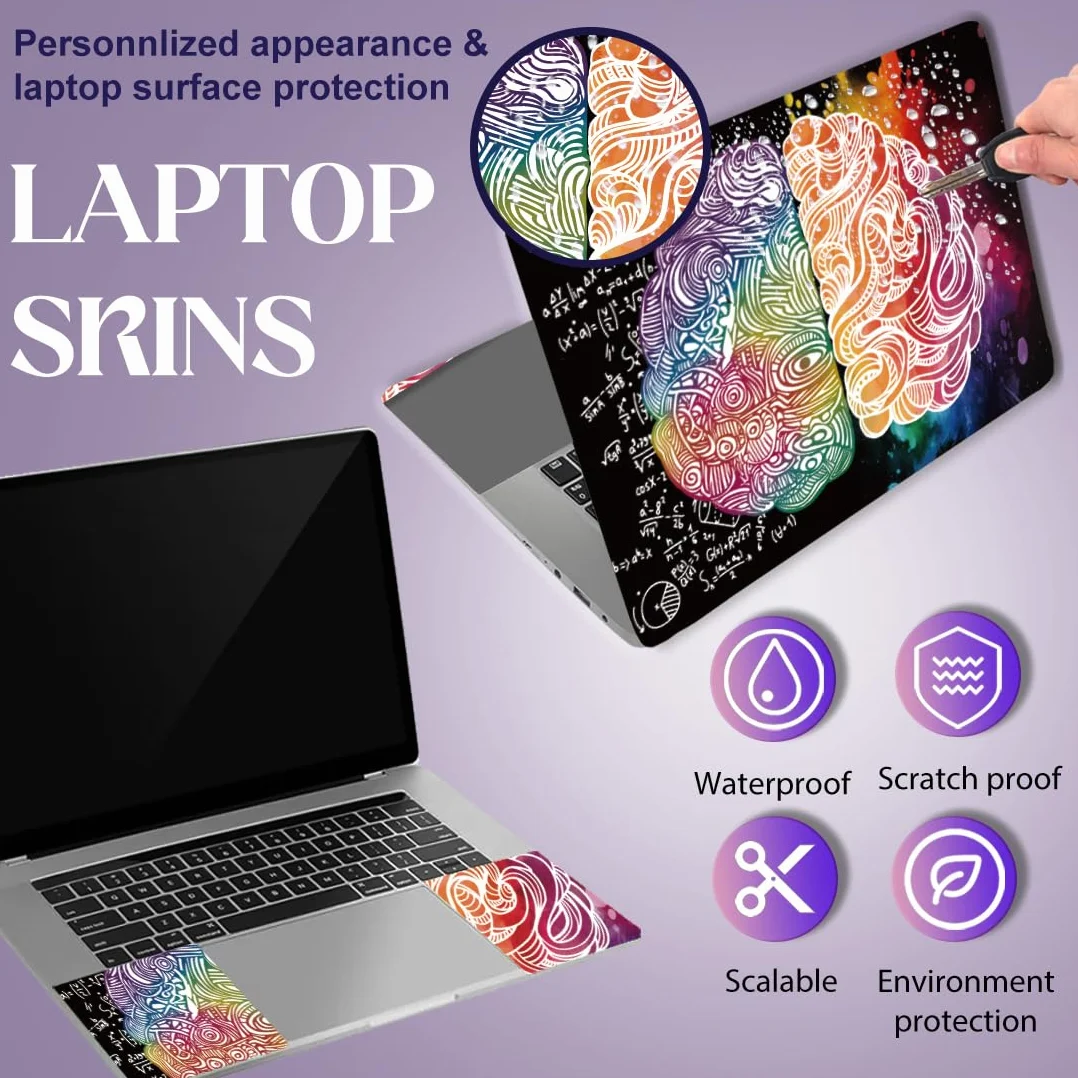 SUPERDANT Cover Adesiva per Computer Portatili Decalcomania Protezione per Laptop Notebook PC Computer Arte Universale per 12" 13" 13.3" 14" 15" 15.4" 15.6" Scarabocchio Stile Disegnato A Mano