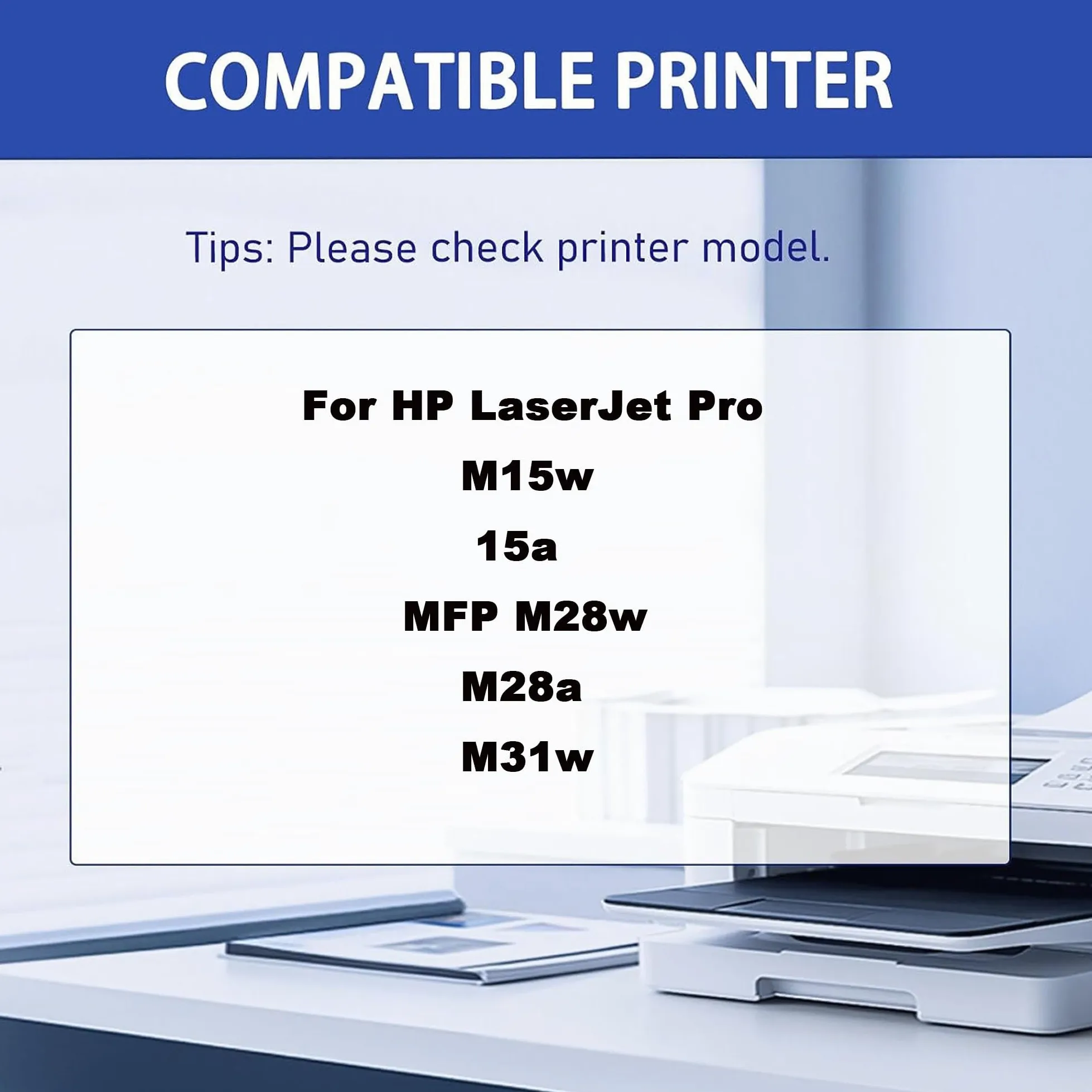 Compatibile con le cartucce toner M28-M31, funziona con le stampanti multifunzione per HP LaserJet Pro M15w/15a/MFP M28w/M28a/M31w, con chip, stampa ad alta definizione,Black-2pcs