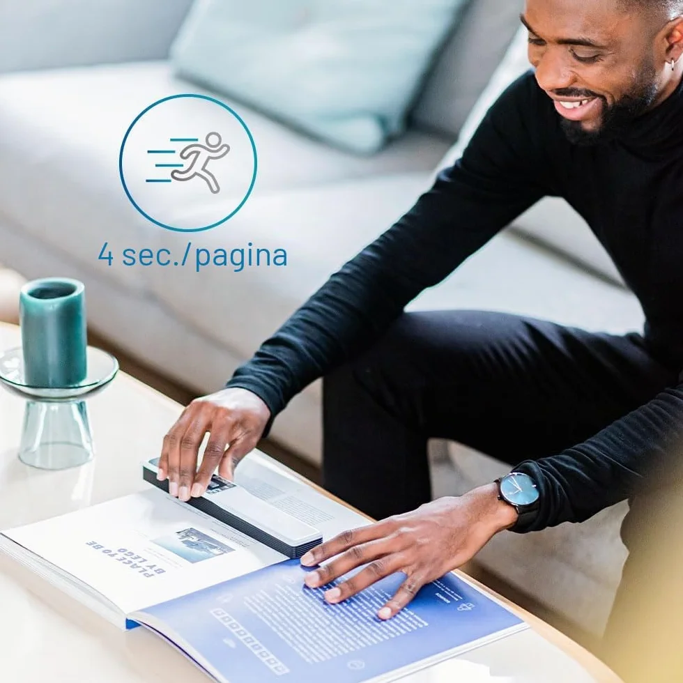 IRIScan Book v7 scanner portatile senza fili A4, editor PDF gratuito, scansione USB Win Mac