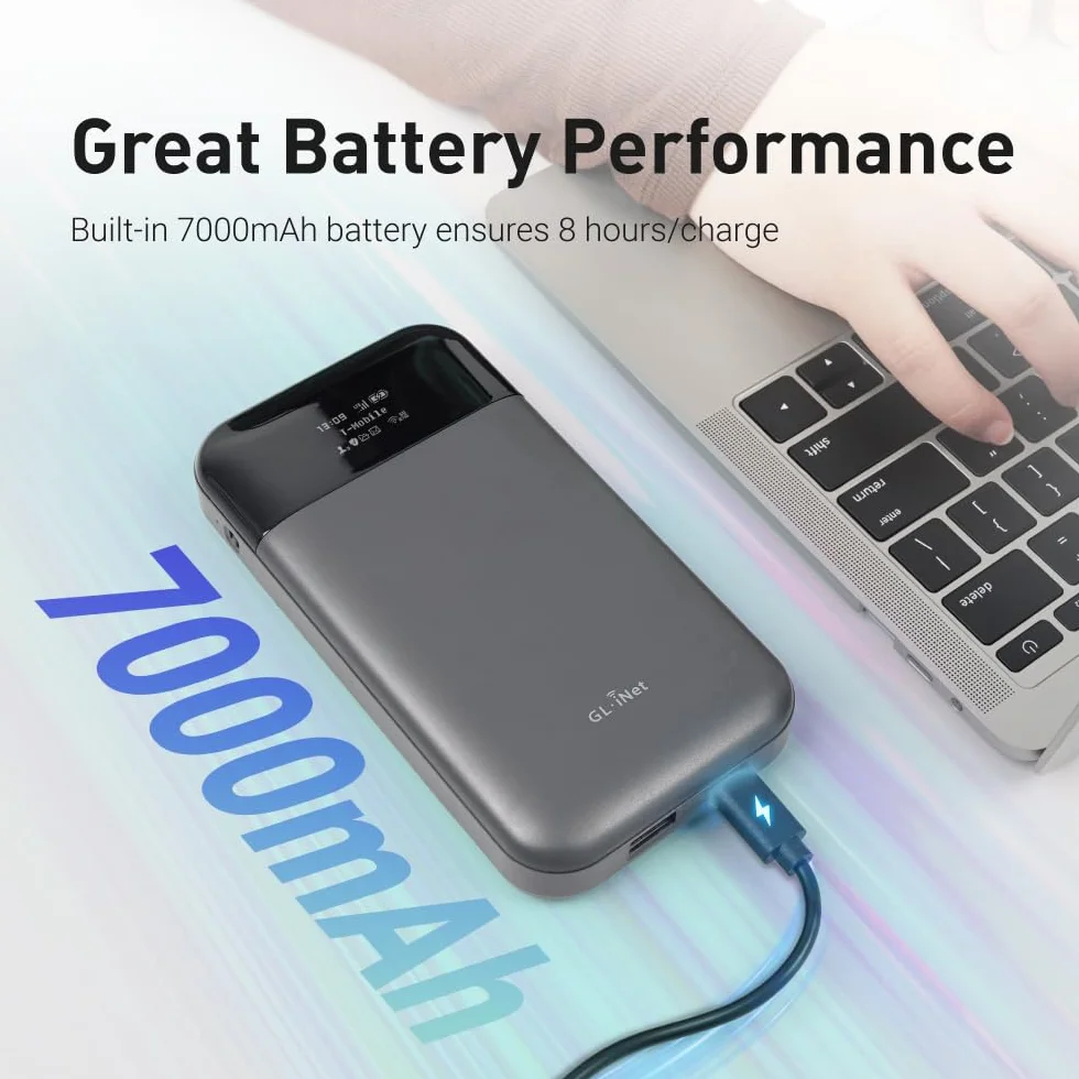 GL.iNet GL-E750V2 MUDI Hotspot Wi-Fi 4G LTE portatile 7000mAh OpenWrt versione globale