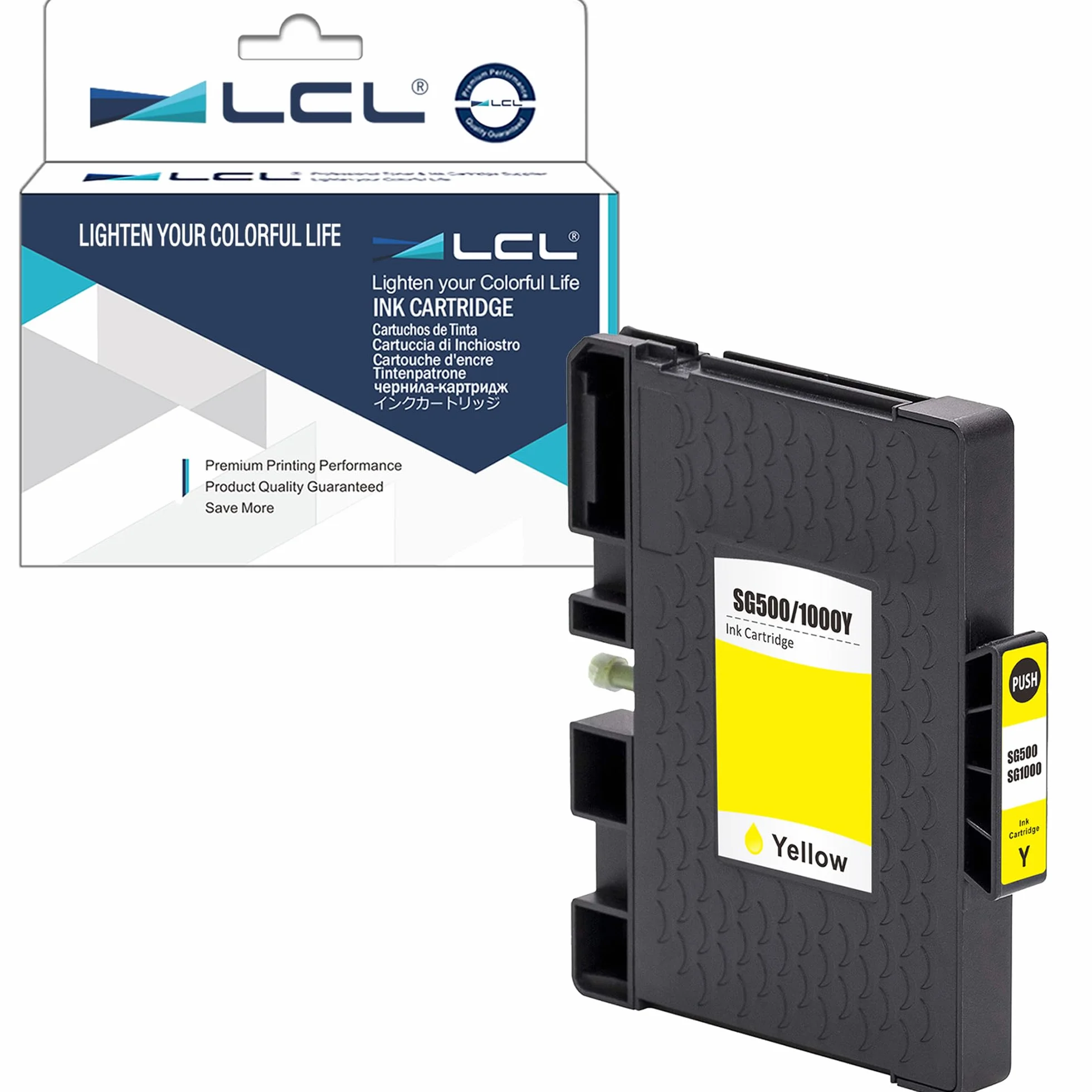 LCL SG500 Compatibile Cartucce d'inchiostro Sublimation Ink SG500 SG1000 PRINTAN DINK High Yield (1 Giallo) Sostituzione per Sawgrass Virtuoso Sawgrass SG500 SG1000 Sublimation Printer