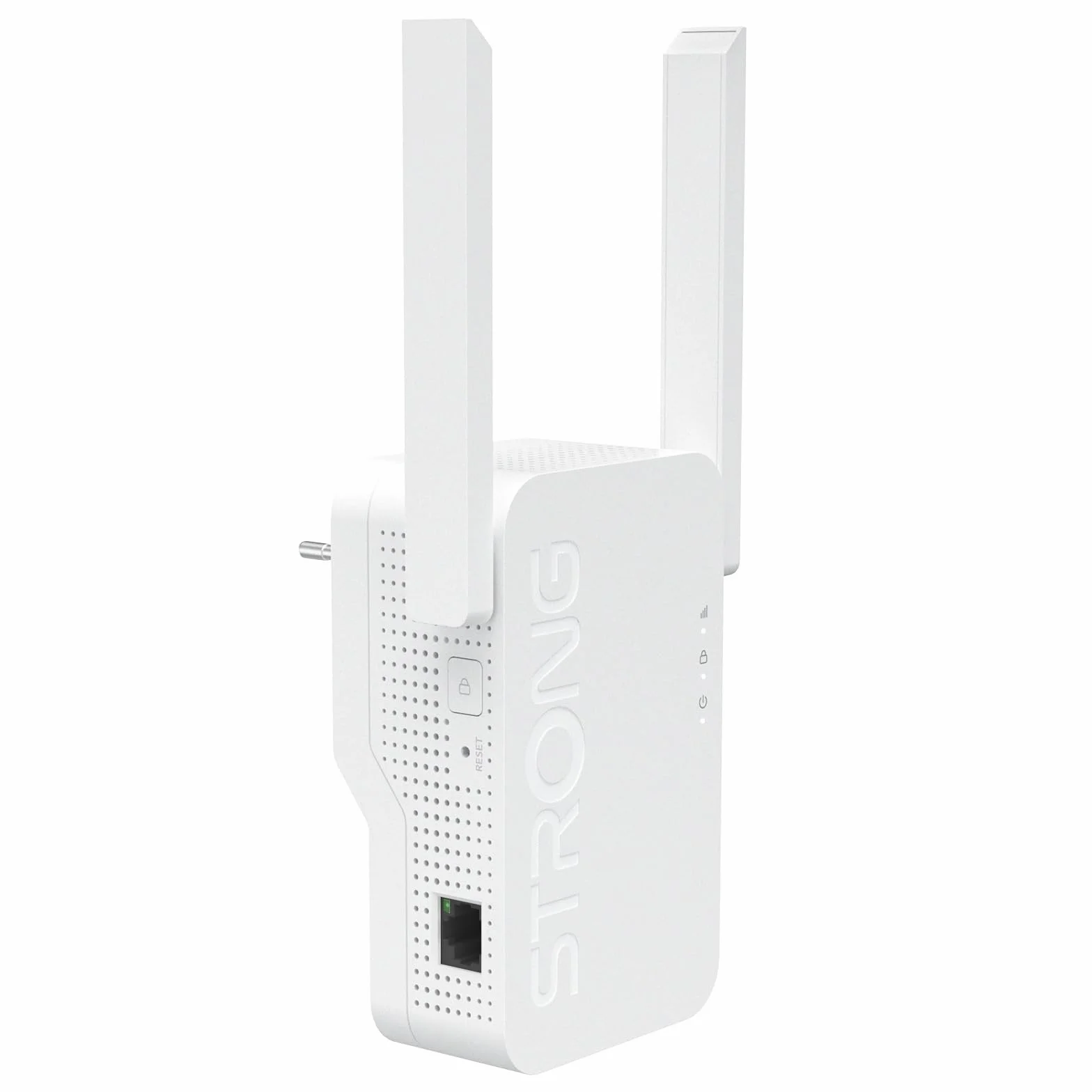 STRONG Ripetitore WiFi 6 AX3000 da presa muro – Amplificatore WiFi potente Dual Band con antenne esterne, WiFi extender per casa, 4K ideale streaming, gaming e multi-dispositivo