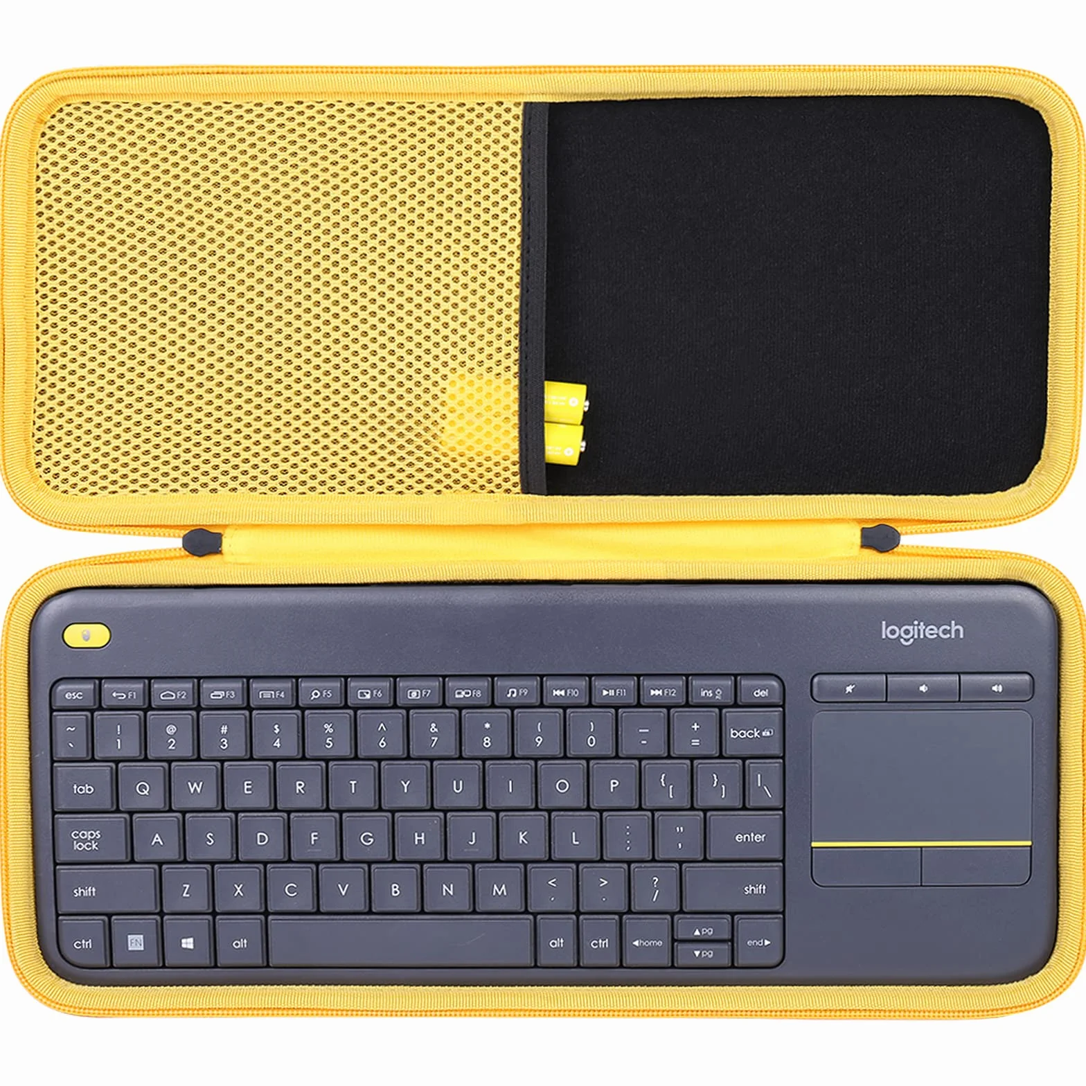 co2CREA Custodia rigida per tastiera Touch TV Logitech K400 Plus, solo custodia(solo scatola,Case Only)