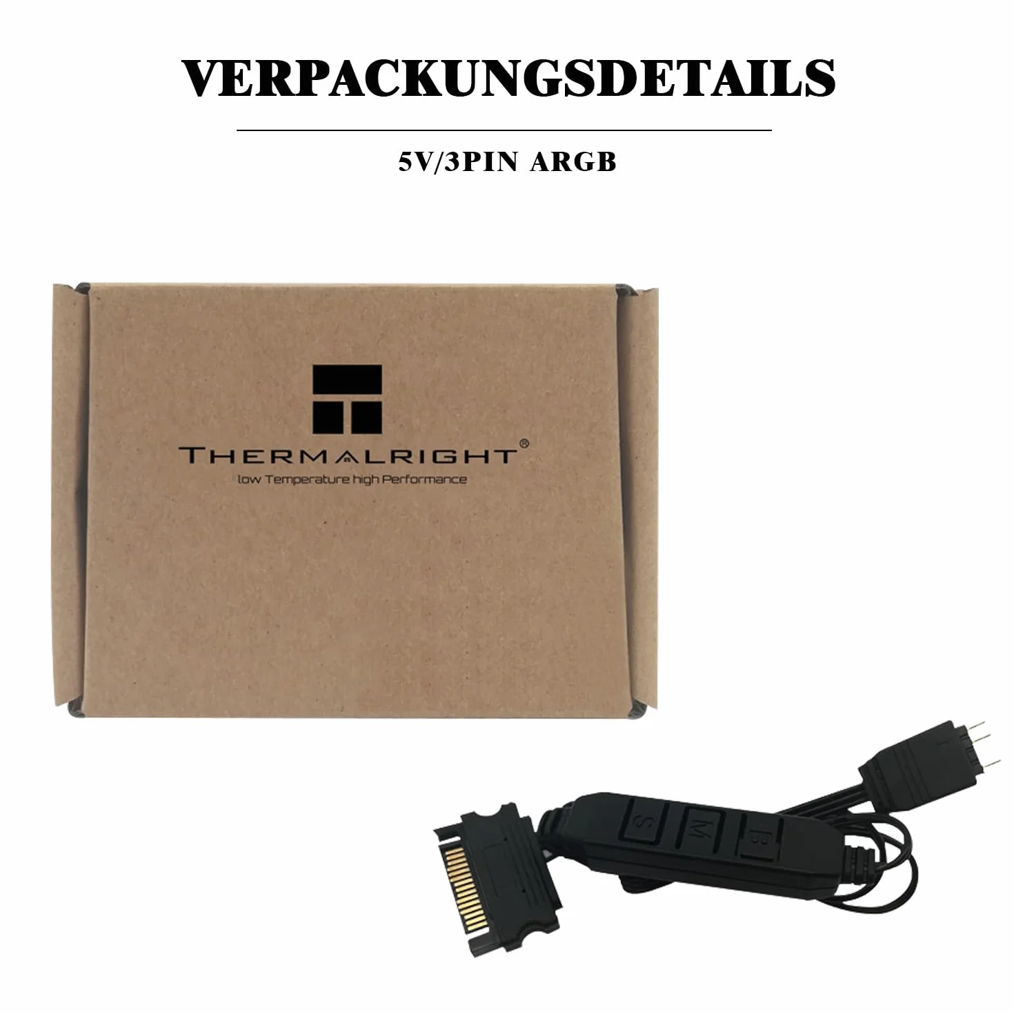 Thermalright Controllo ventola 5V 3 pin computer interfaccia luce SATA