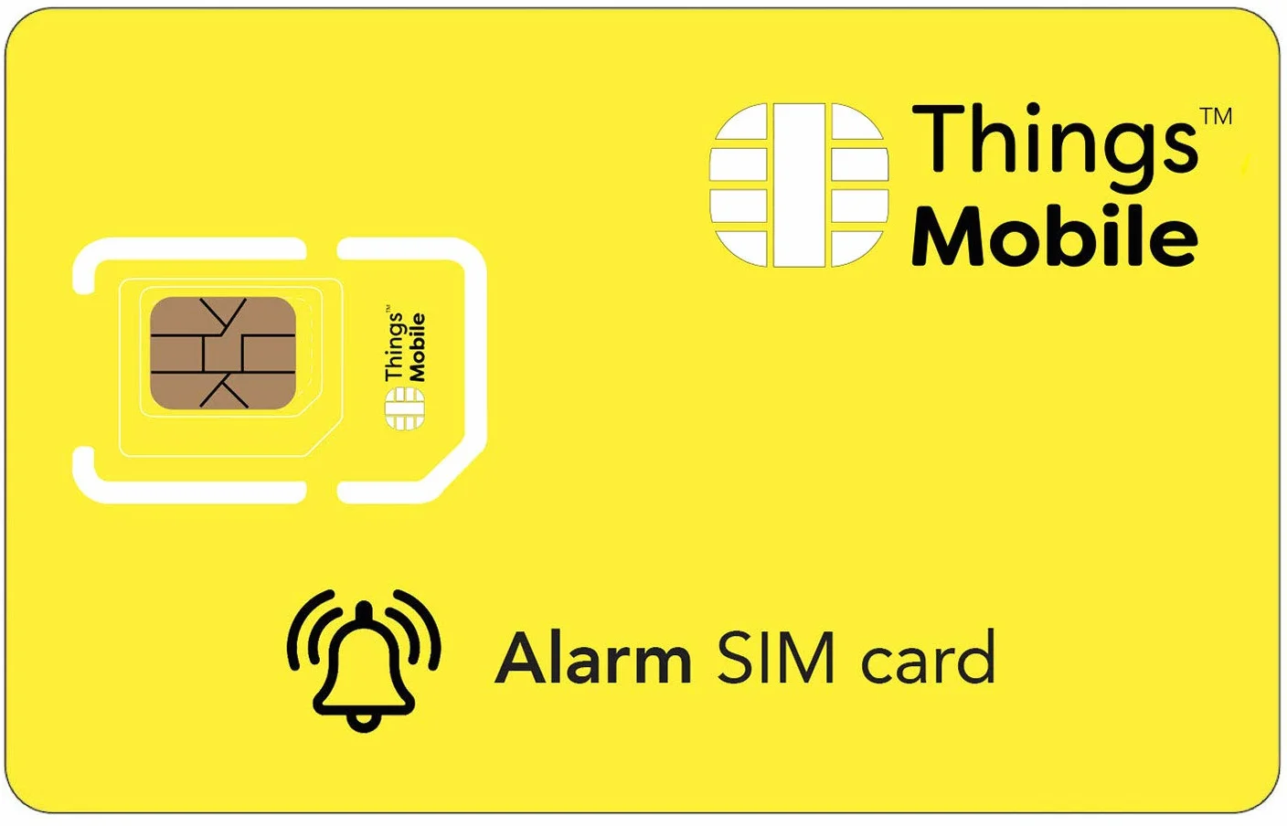 Things Mobile SIM Card per Allarme e Antifurto GSM/2G/3G/4G LTE Copertura Globale Multi-Operatore Senza Costi Fissi