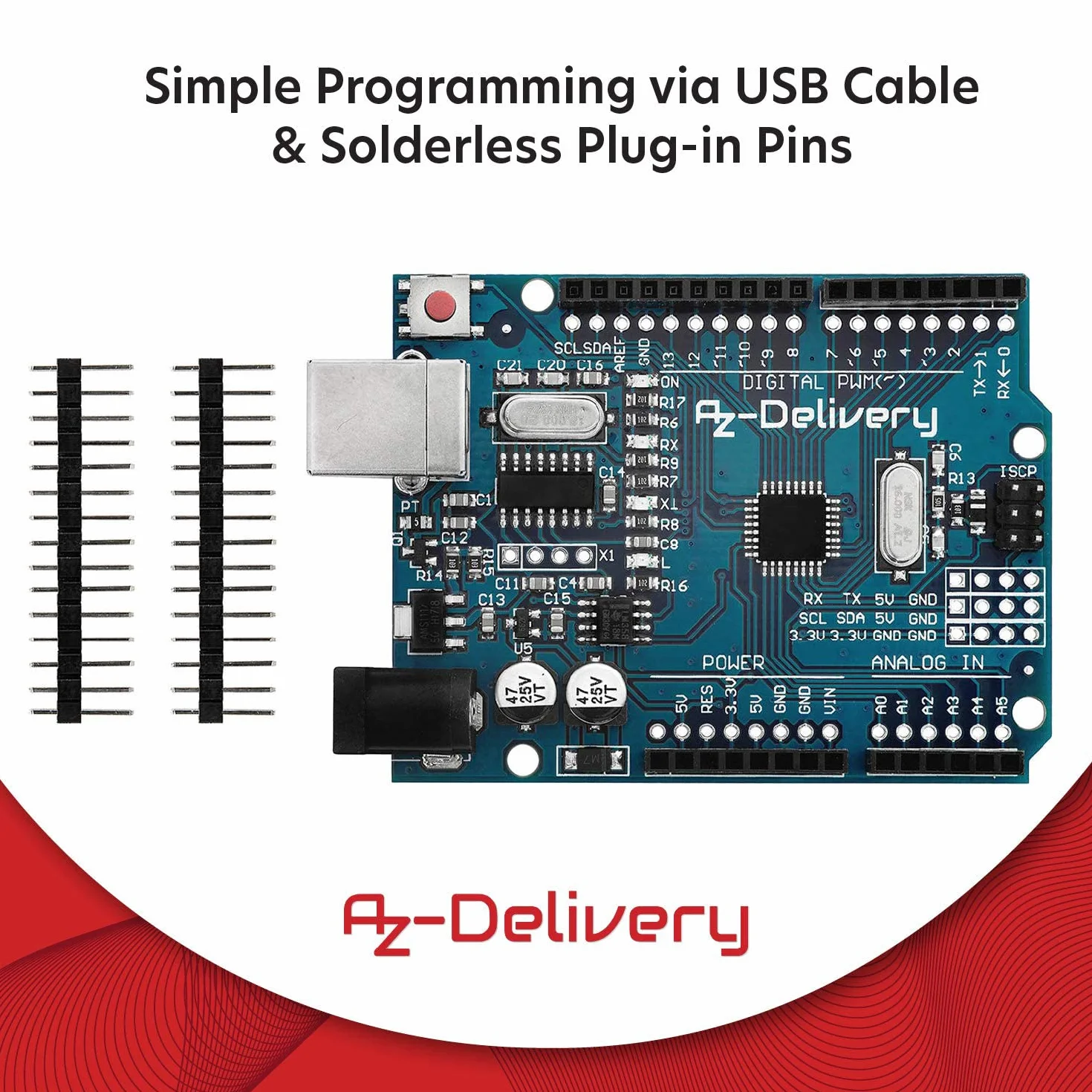 AZDelivery Scheda Microcontrollore con Cavo USB e con eBook