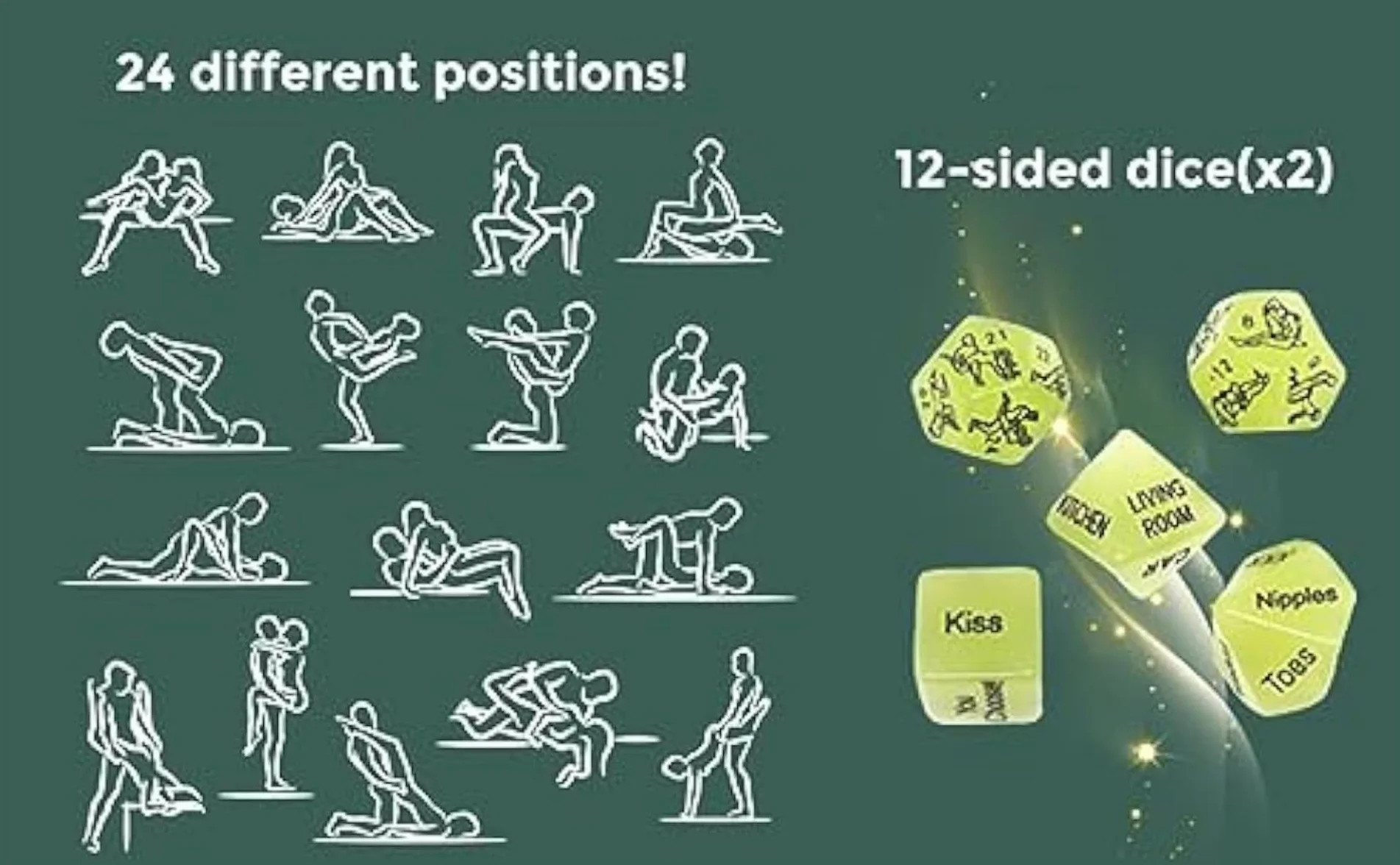 Sex Toy Illumina La Tua Notte Di Divertimento Con 5 Dadi Che Si Illuminano Al Buio