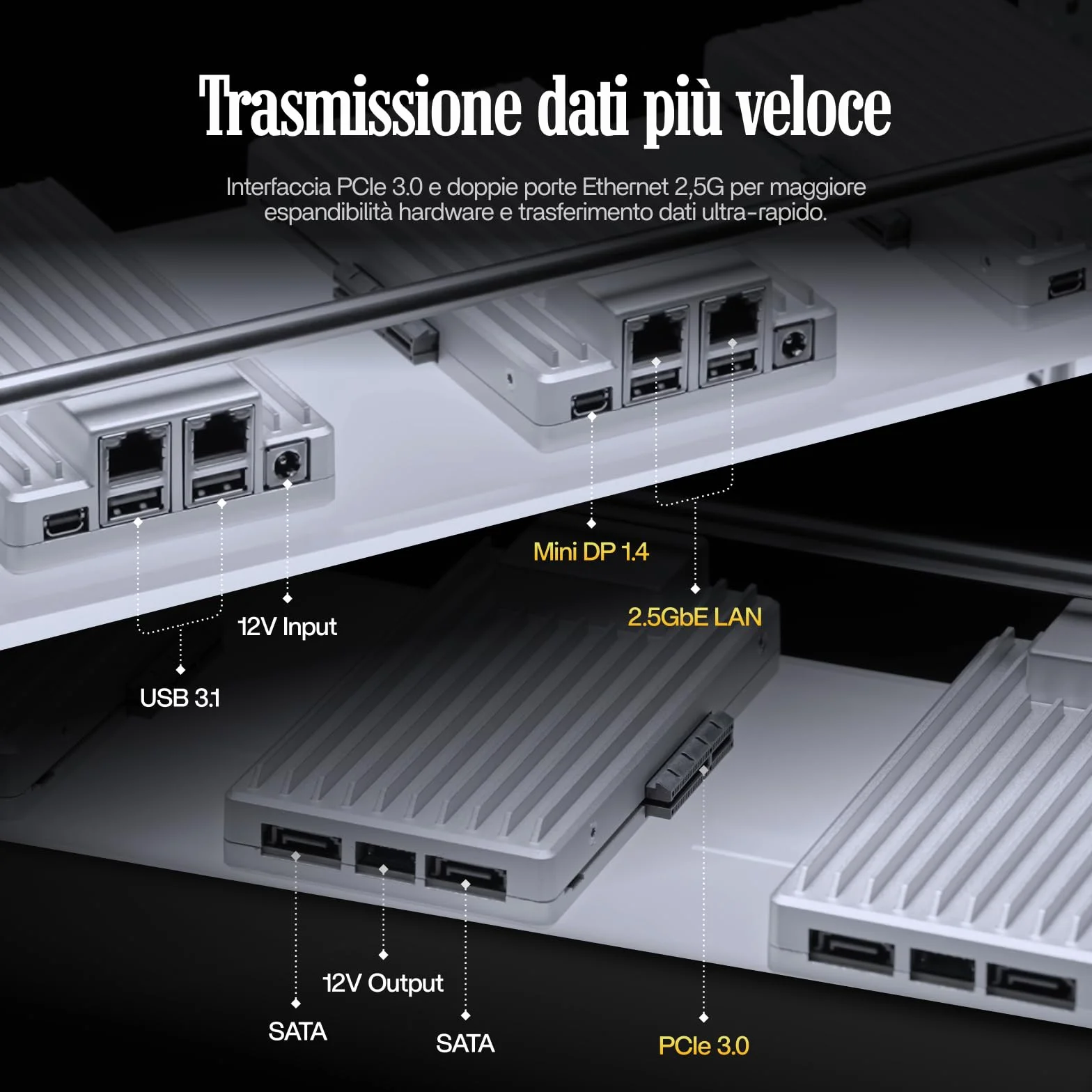 ZimaBoard 2 832 Server Domestico Mini NAS Fai-da-te Personal Cloud Intel N150 4 Core 8GB LPDDR5 RAM PCIe 3.0 Doppia LAN 2.5G Barebone