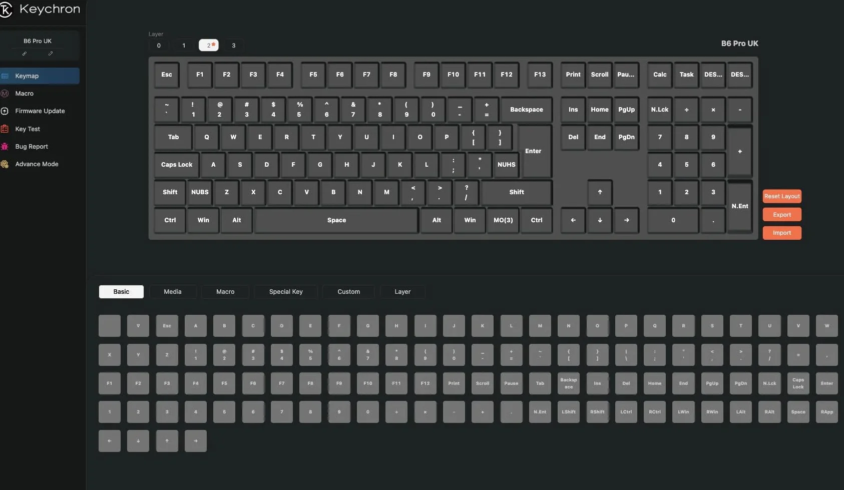 Keychron B6 Pro Tastiera Wireless Full Size Italiano ISO QWERTY ZMK 2.4 GHz Bluetooth Cablata Grigio Siderale