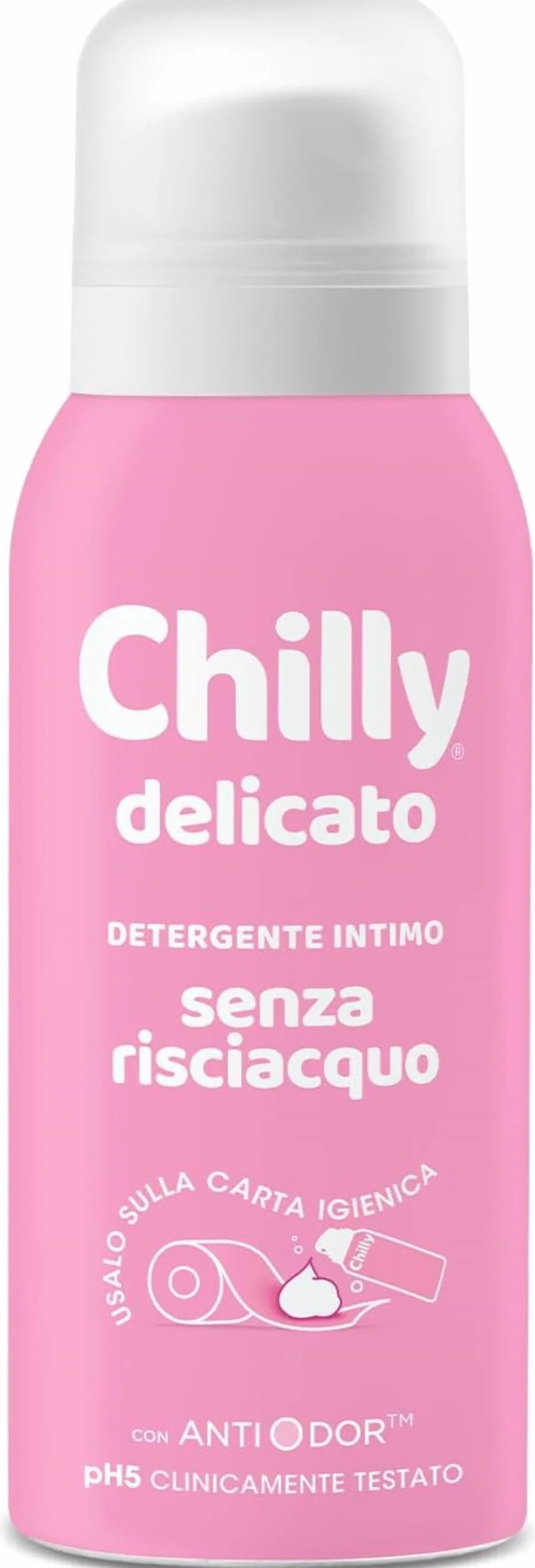 Chilly Senza Risciacquo Detergente Intimo Delicato pH5 Mousse 100ml