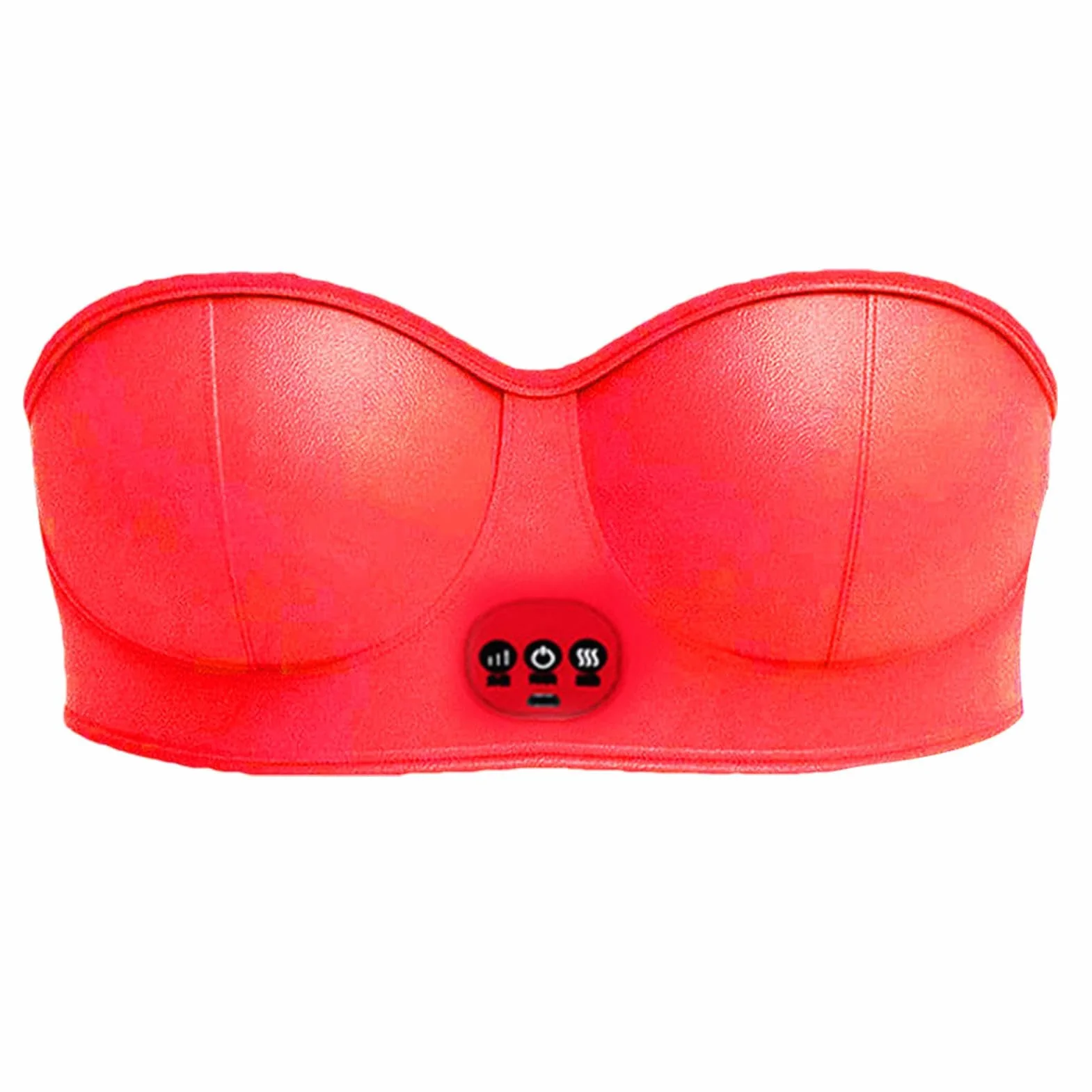 Massaggiatore elettrico per seno, vibrazione calore, ingrandimento senza fili, USB, 3 impostazioni, reggiseno massaggio